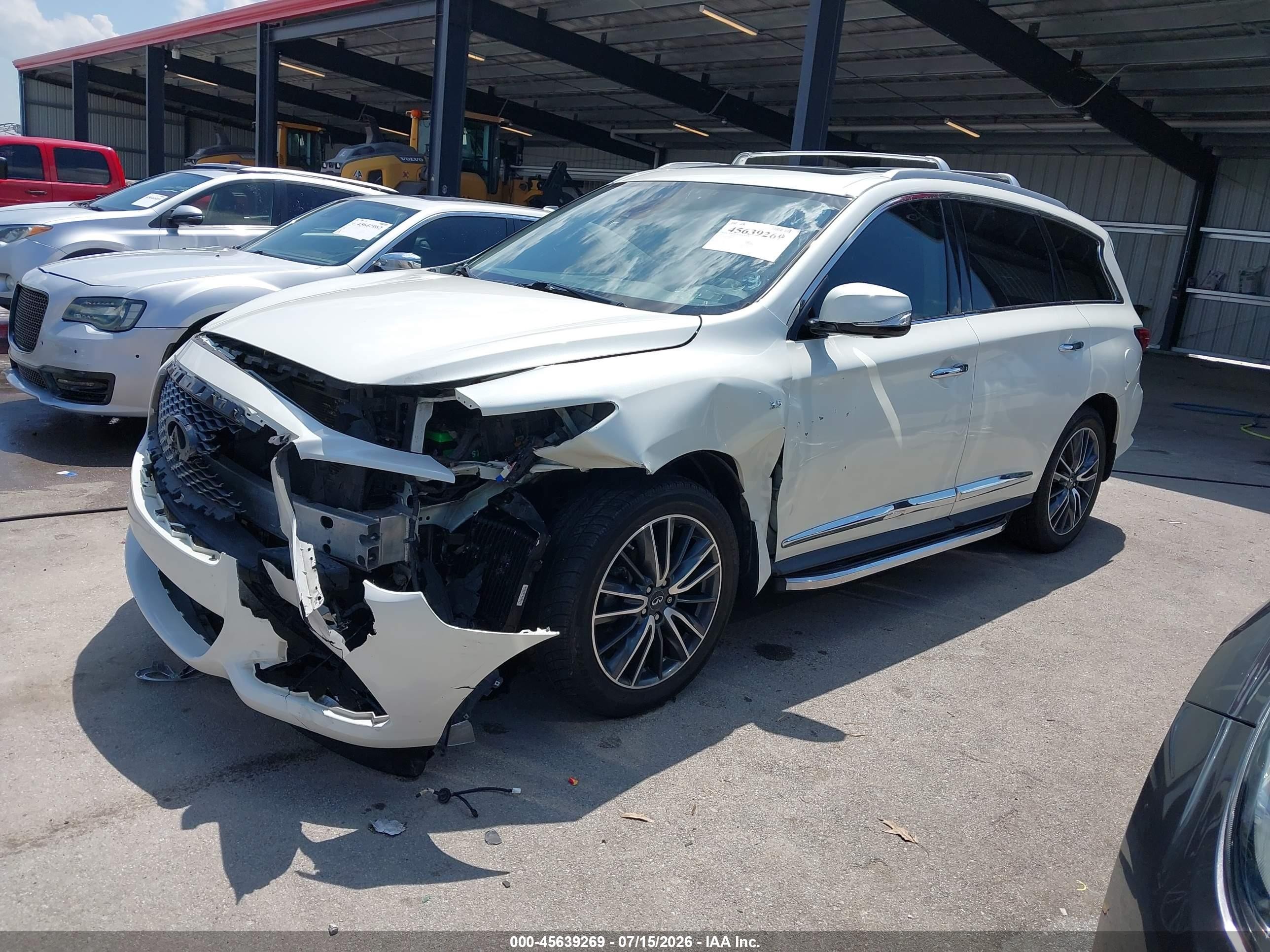 2017 Infiniti Qx60   White vin: 5N1DL0MM8HC529336