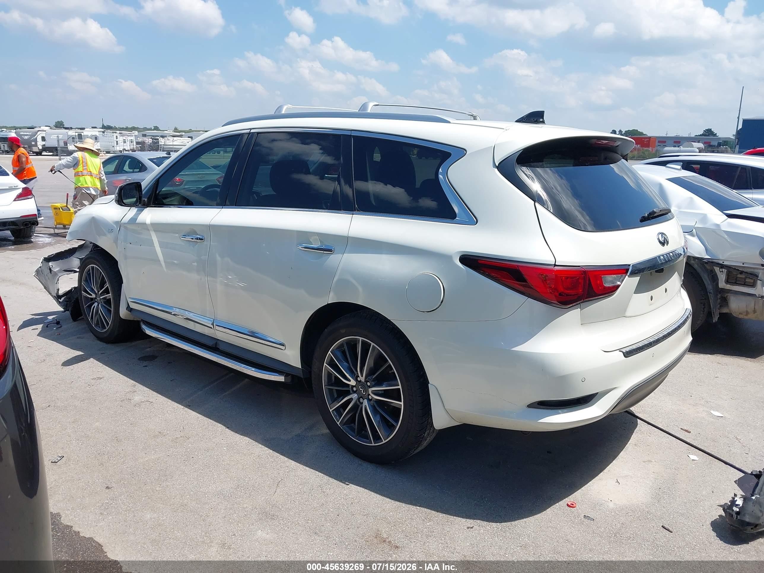 2017 Infiniti Qx60   White vin: 5N1DL0MM8HC529336