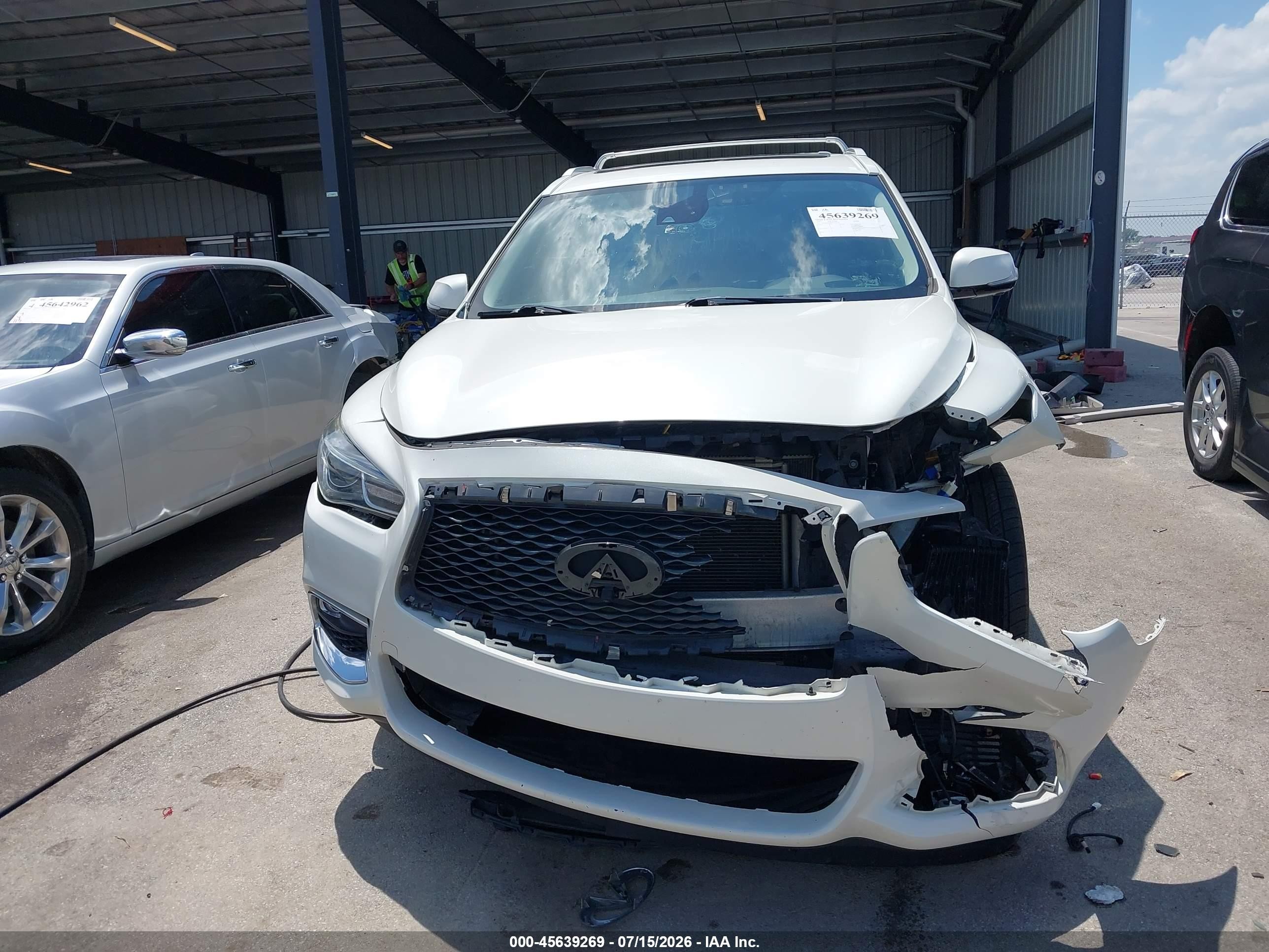2017 Infiniti Qx60   White vin: 5N1DL0MM8HC529336