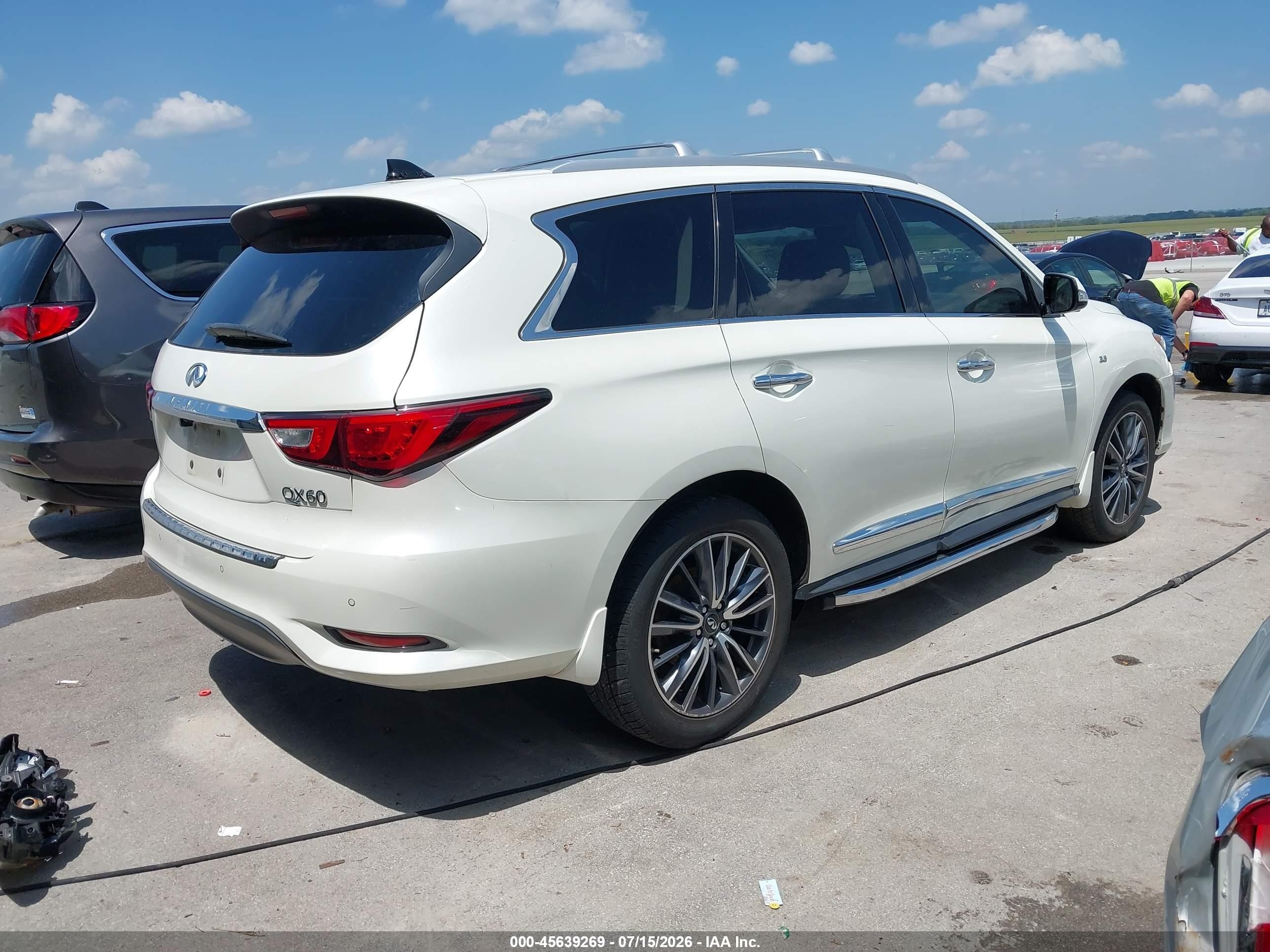 2017 Infiniti Qx60   White vin: 5N1DL0MM8HC529336
