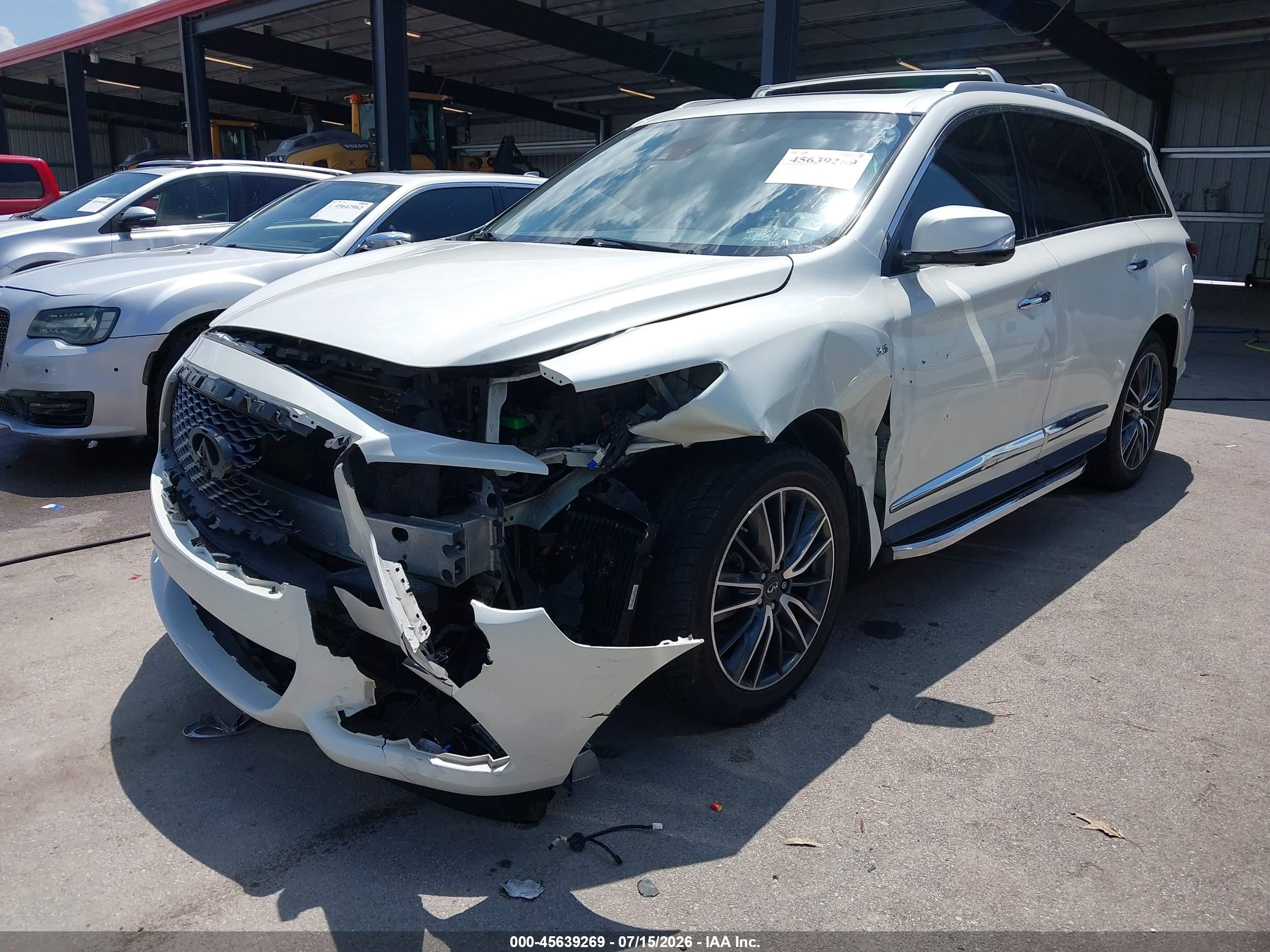 2017 Infiniti Qx60   White vin: 5N1DL0MM8HC529336