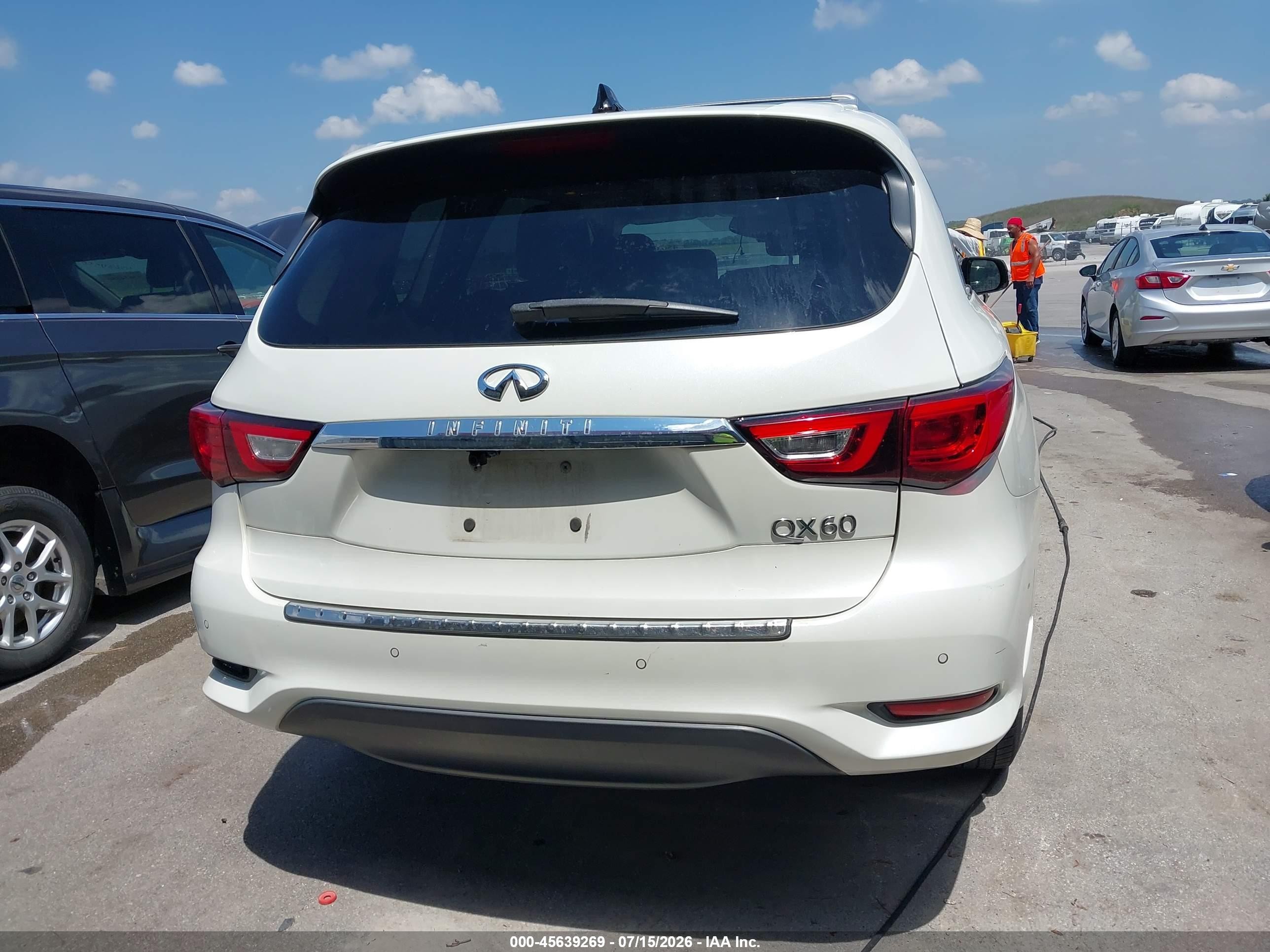 2017 Infiniti Qx60   White vin: 5N1DL0MM8HC529336
