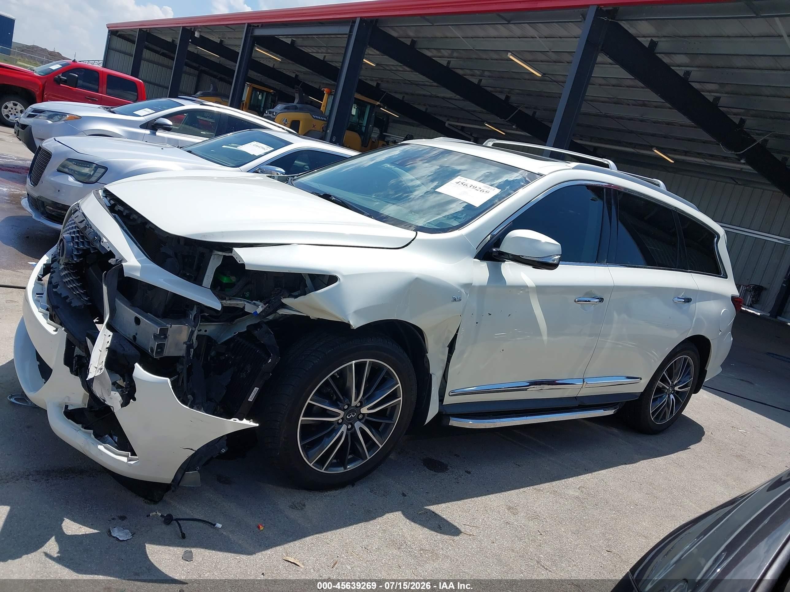 2017 Infiniti Qx60   White vin: 5N1DL0MM8HC529336