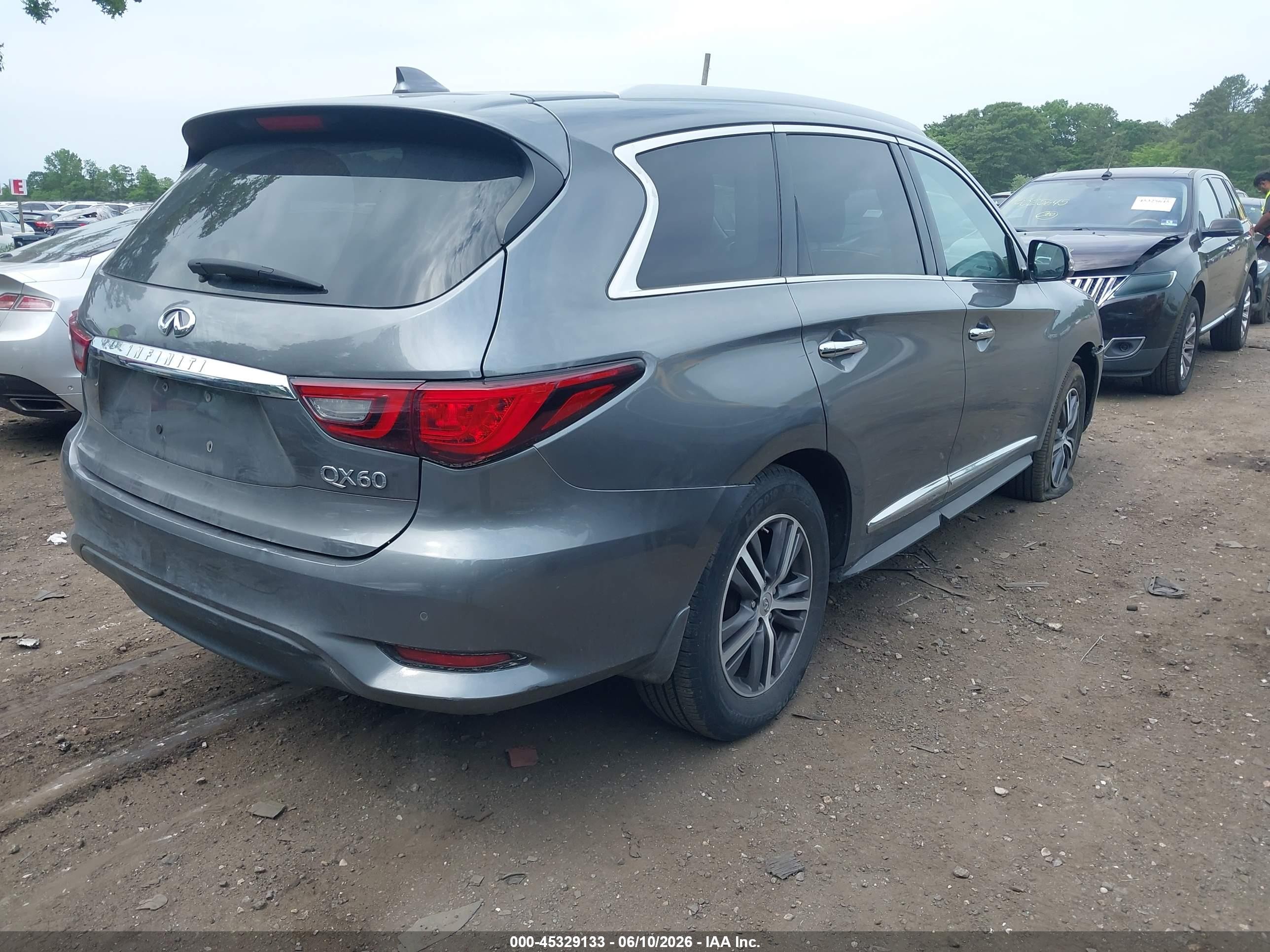 2018 Infiniti Qx60   Gray vin: 5N1DL0MM8JC526507
