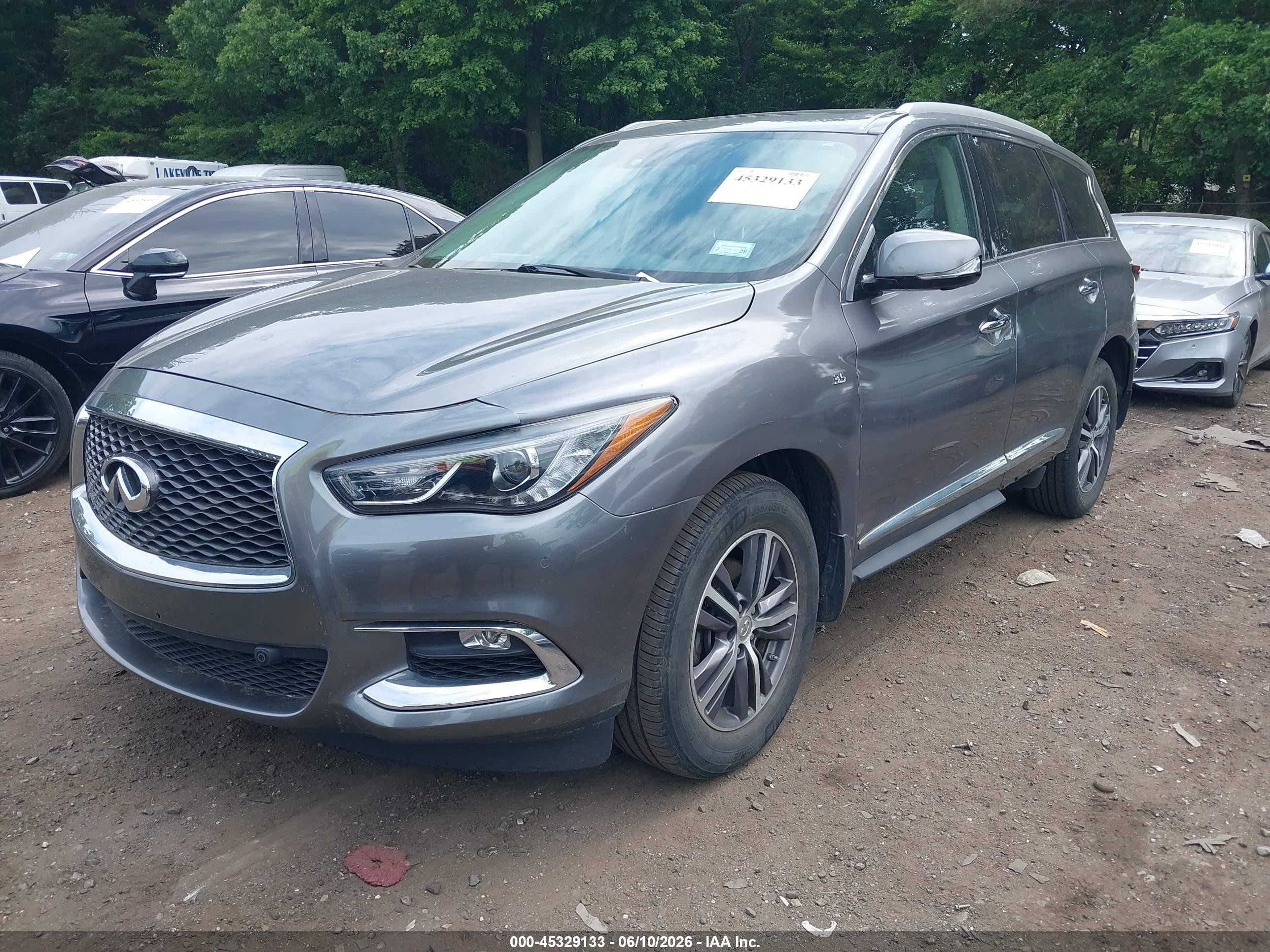2018 Infiniti Qx60   Gray vin: 5N1DL0MM8JC526507