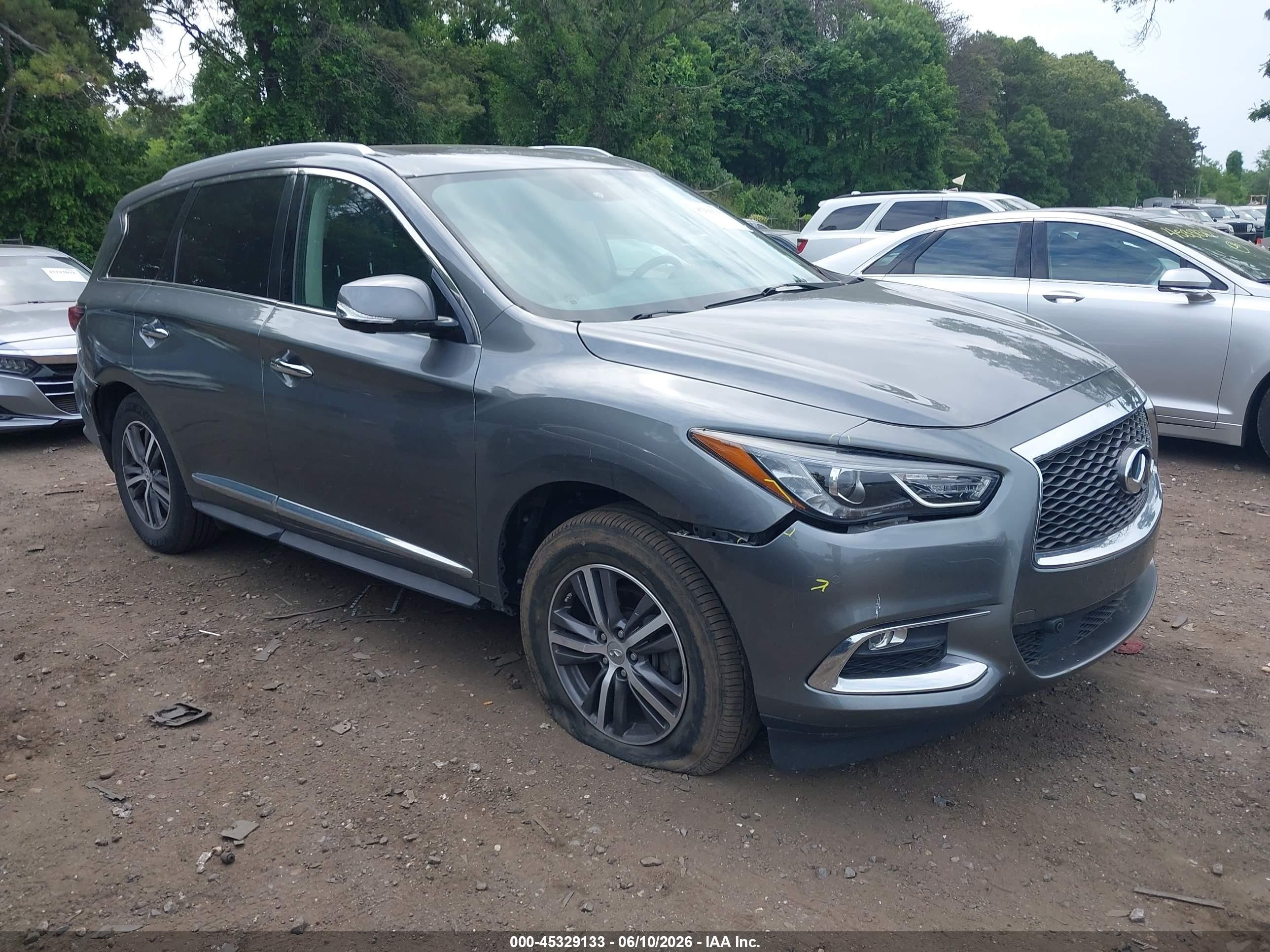 2018 Infiniti Qx60   Gray vin: 5N1DL0MM8JC526507