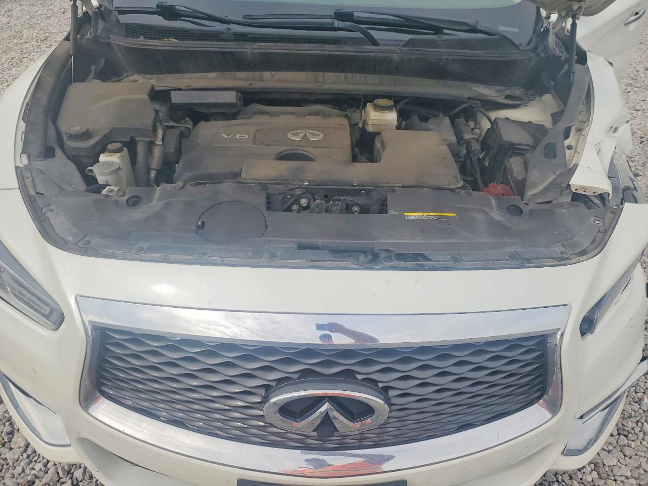 2017 Infiniti Qx60 Base White vin: 5N1DL0MM9HC514375