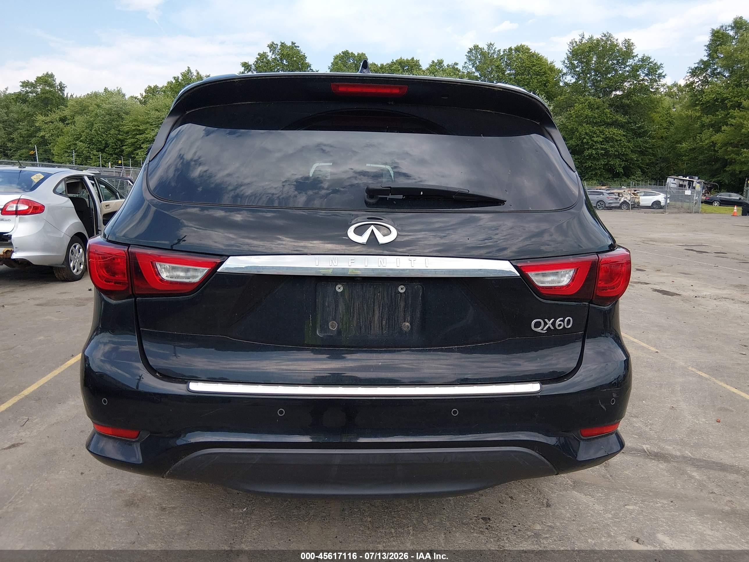 2017 Infiniti Qx60 Black vin: 5N1DL0MM9HC561437