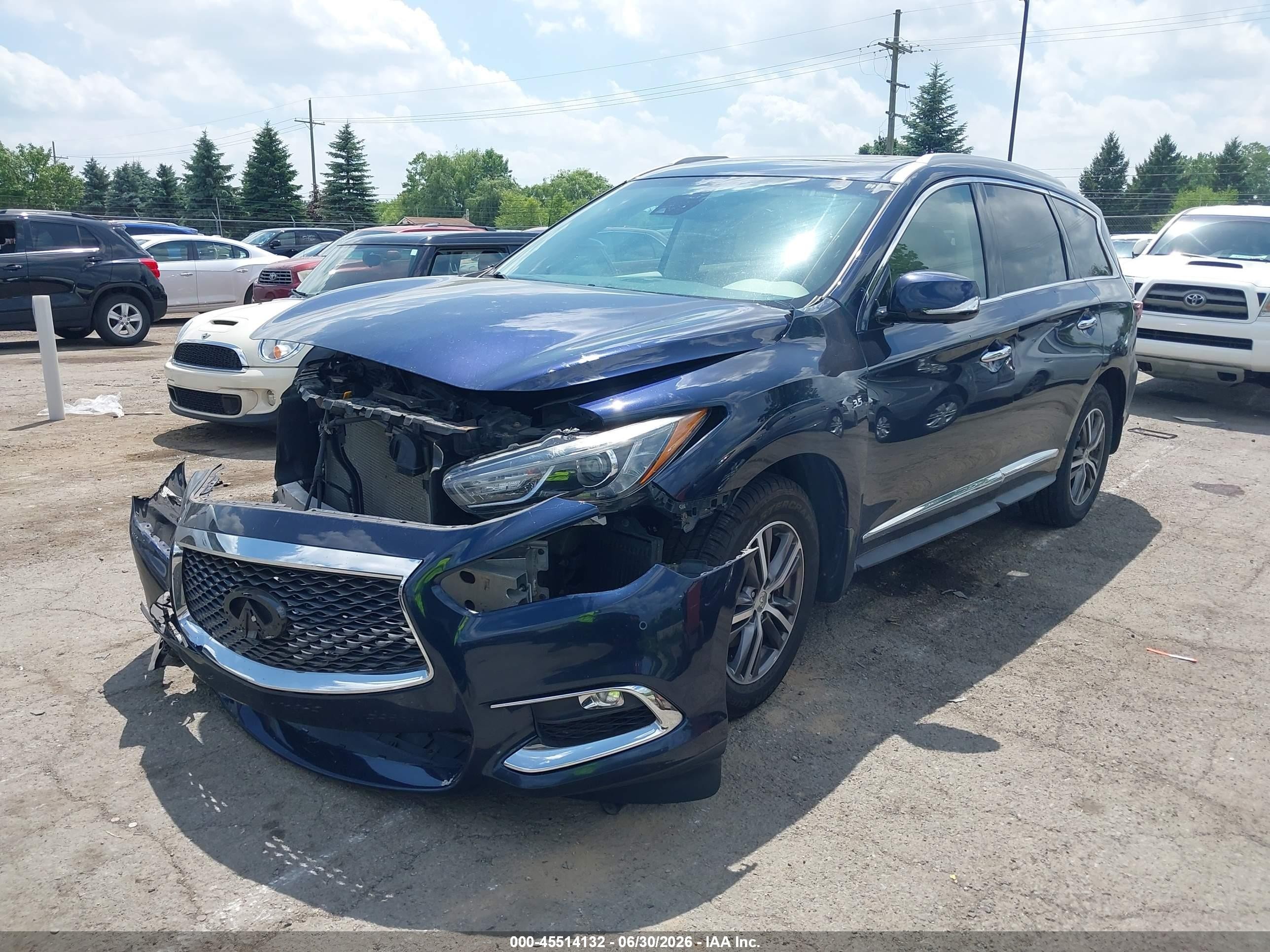 2019 Infiniti Qx60 Luxe/pure Blue vin: 5N1DL0MM9KC524184