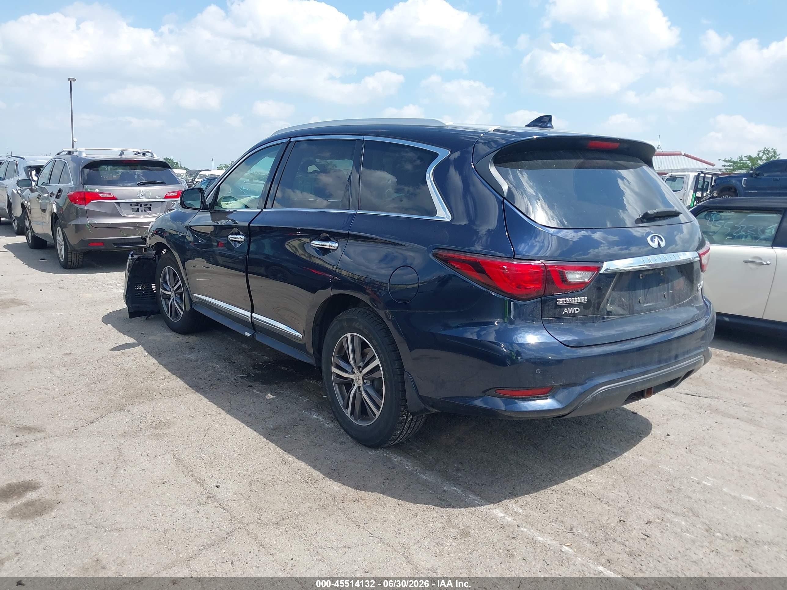 2019 Infiniti Qx60 Luxe/pure Blue vin: 5N1DL0MM9KC524184