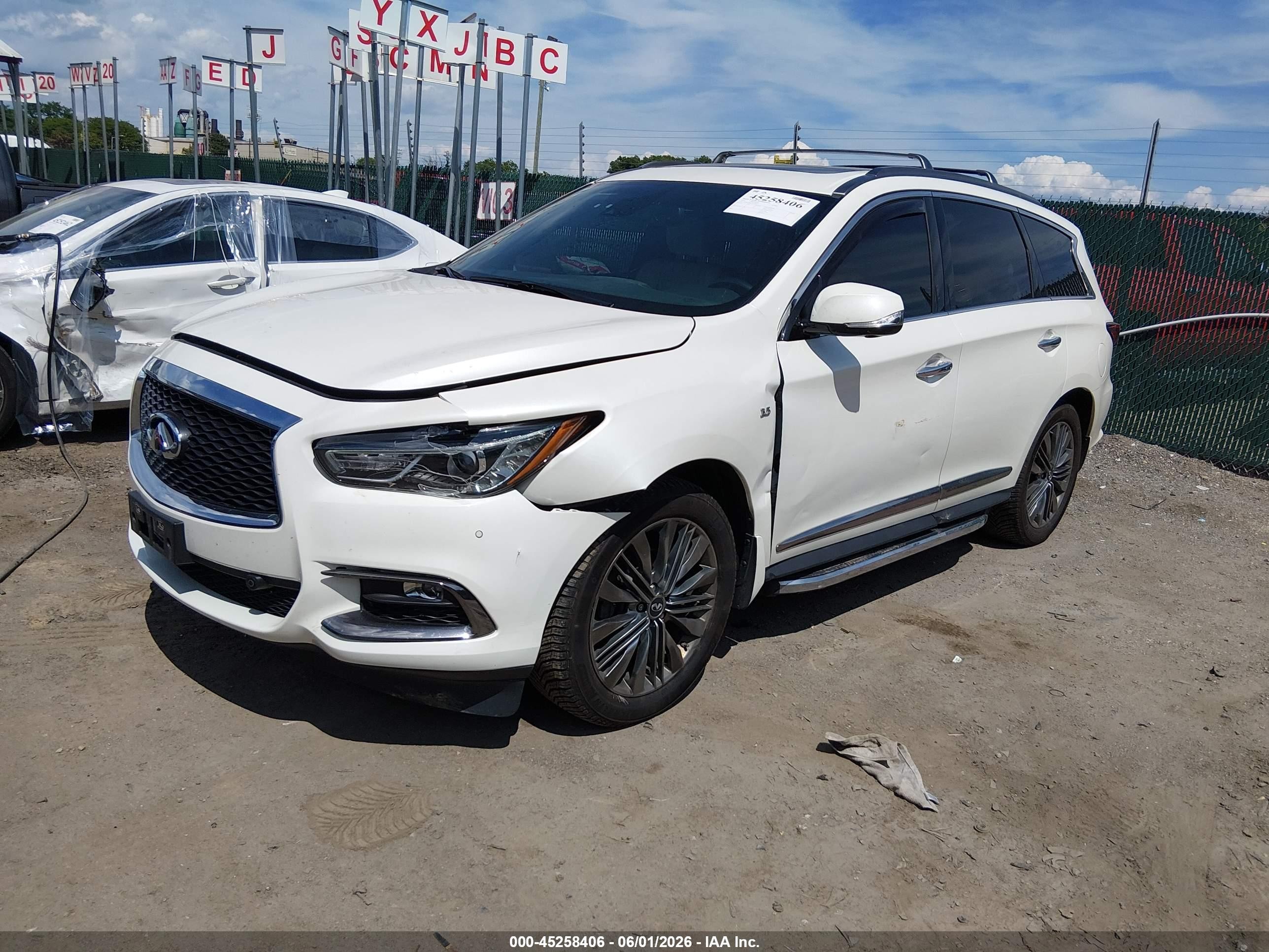 2019 Infiniti Qx60 Luxe White vin: 5N1DL0MMXKC508527