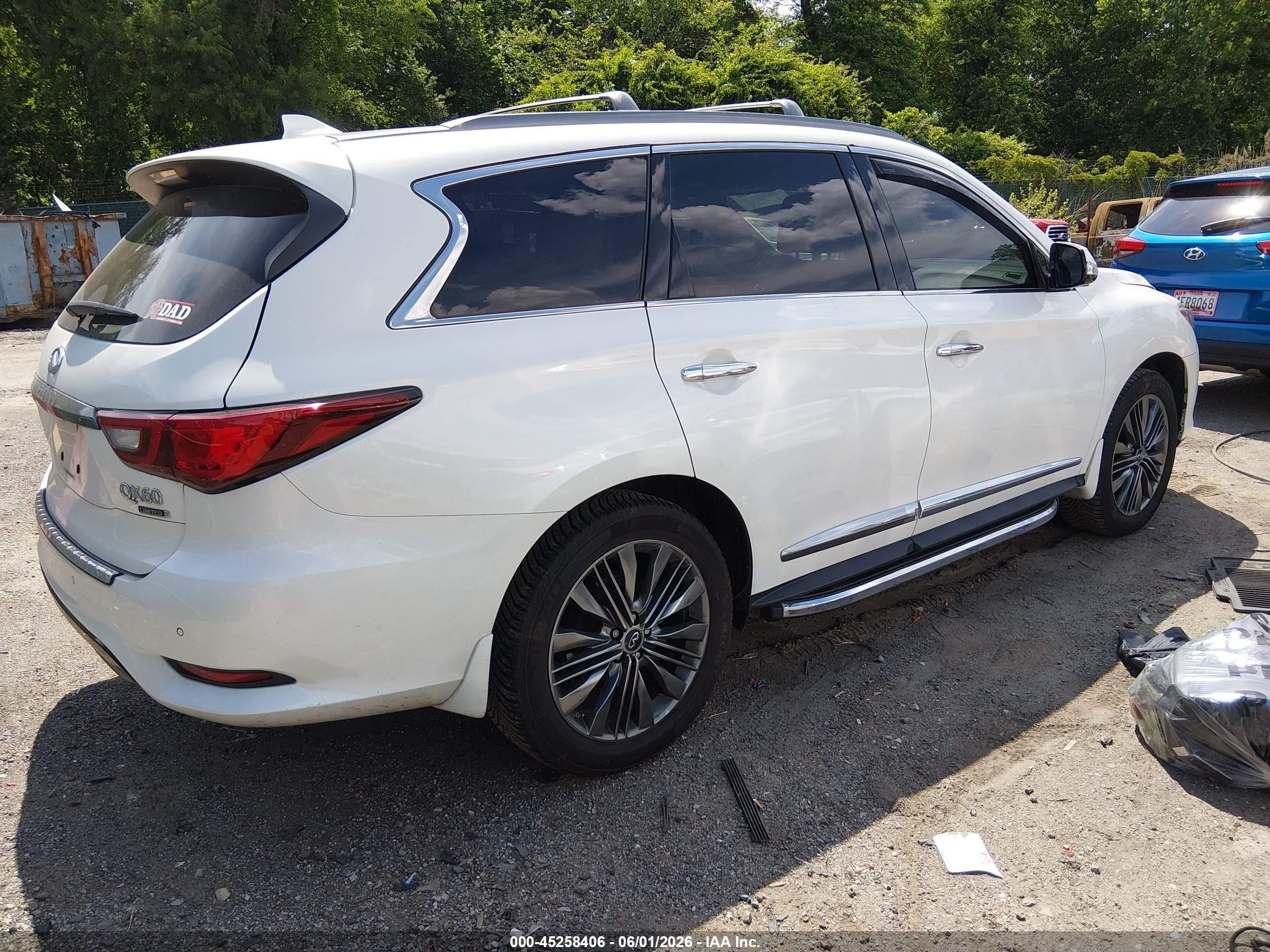 2019 Infiniti Qx60 Luxe White vin: 5N1DL0MMXKC508527