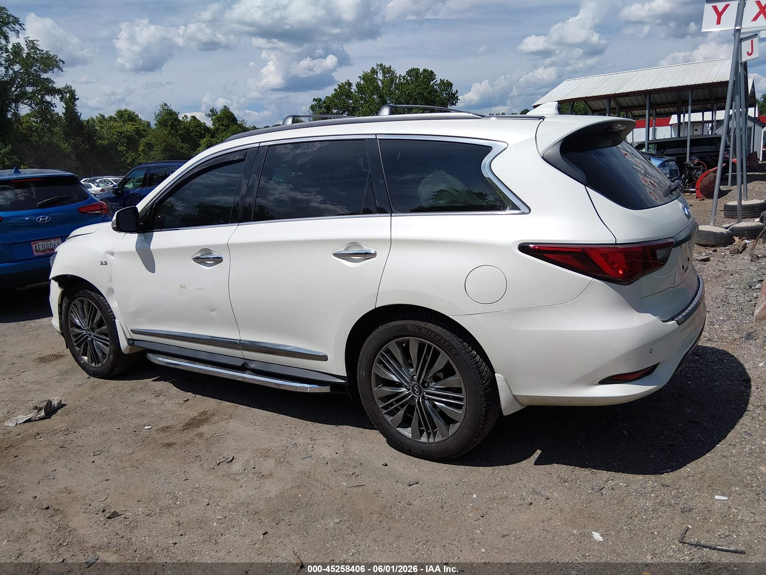 2019 Infiniti Qx60 Luxe White vin: 5N1DL0MMXKC508527