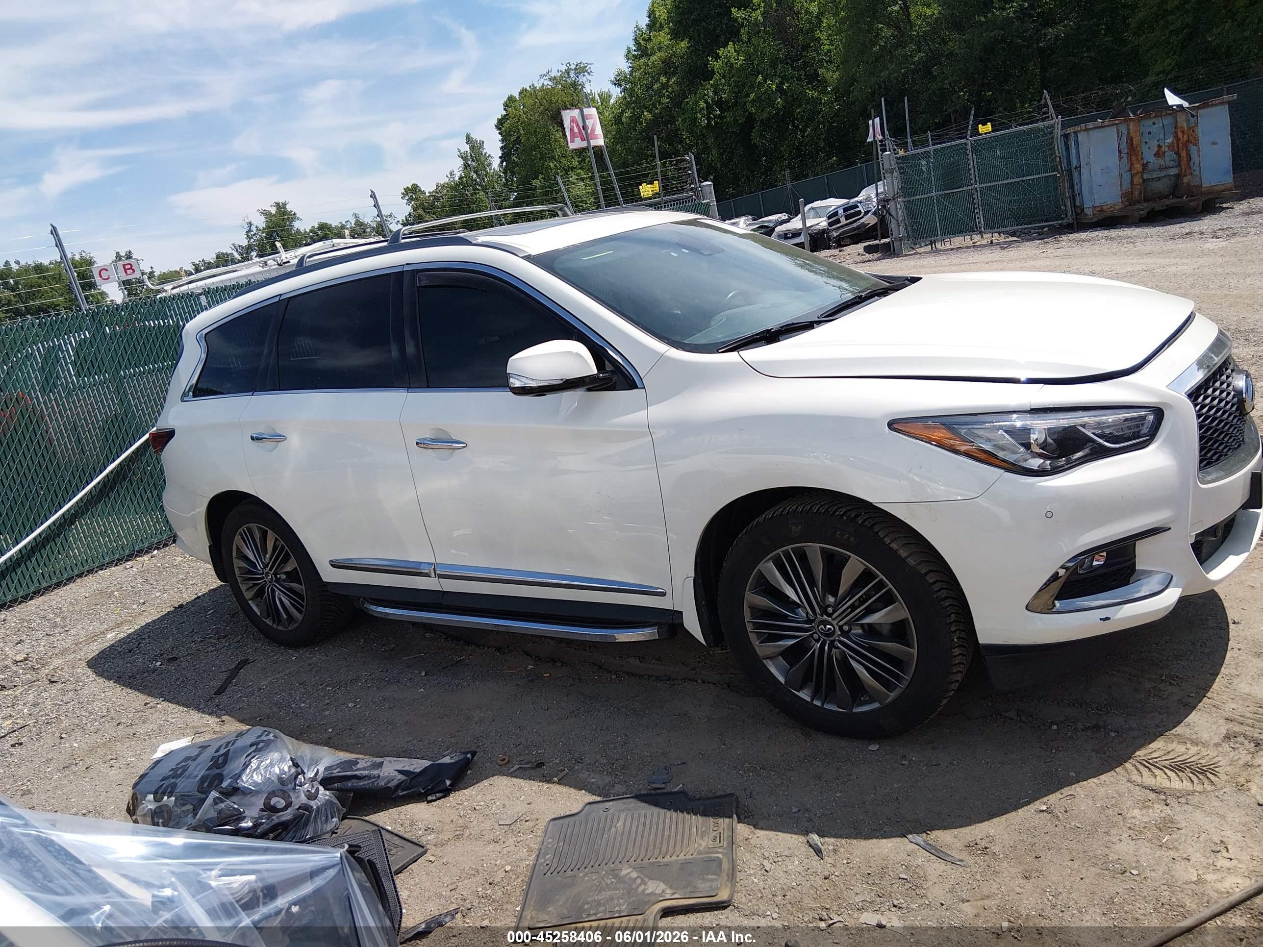2019 Infiniti Qx60 Luxe White vin: 5N1DL0MMXKC508527