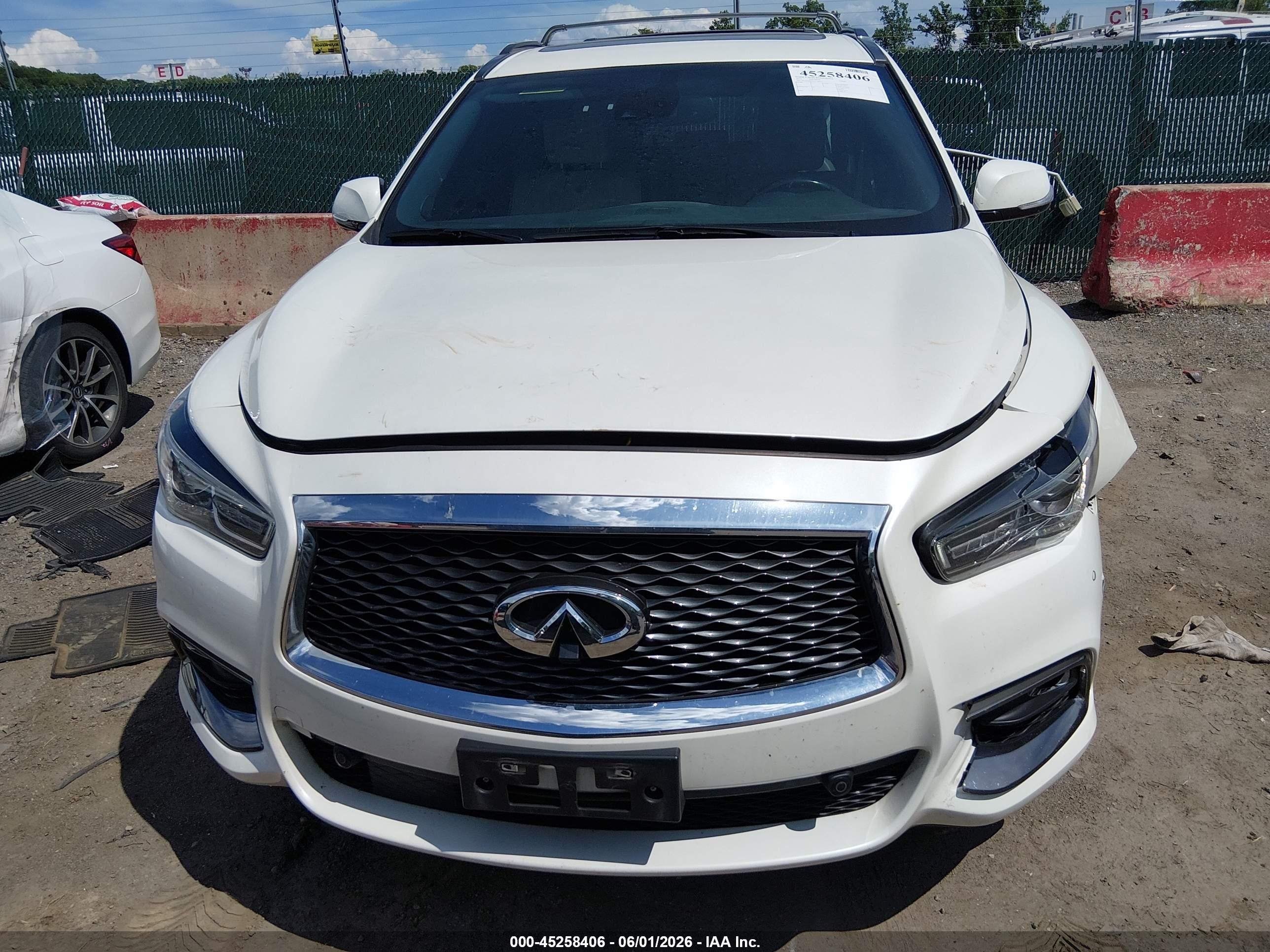 2019 Infiniti Qx60 Luxe White vin: 5N1DL0MMXKC508527