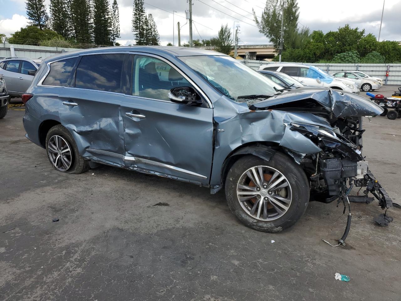 2018 Infiniti Qx60 Gray vin: 5N1DL0MN0JC533413