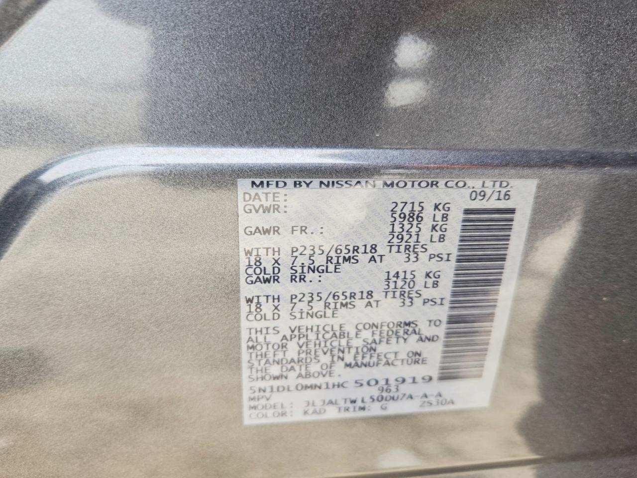 2017 Infiniti Qx60 Base Silver vin: 5N1DL0MN1HC501919