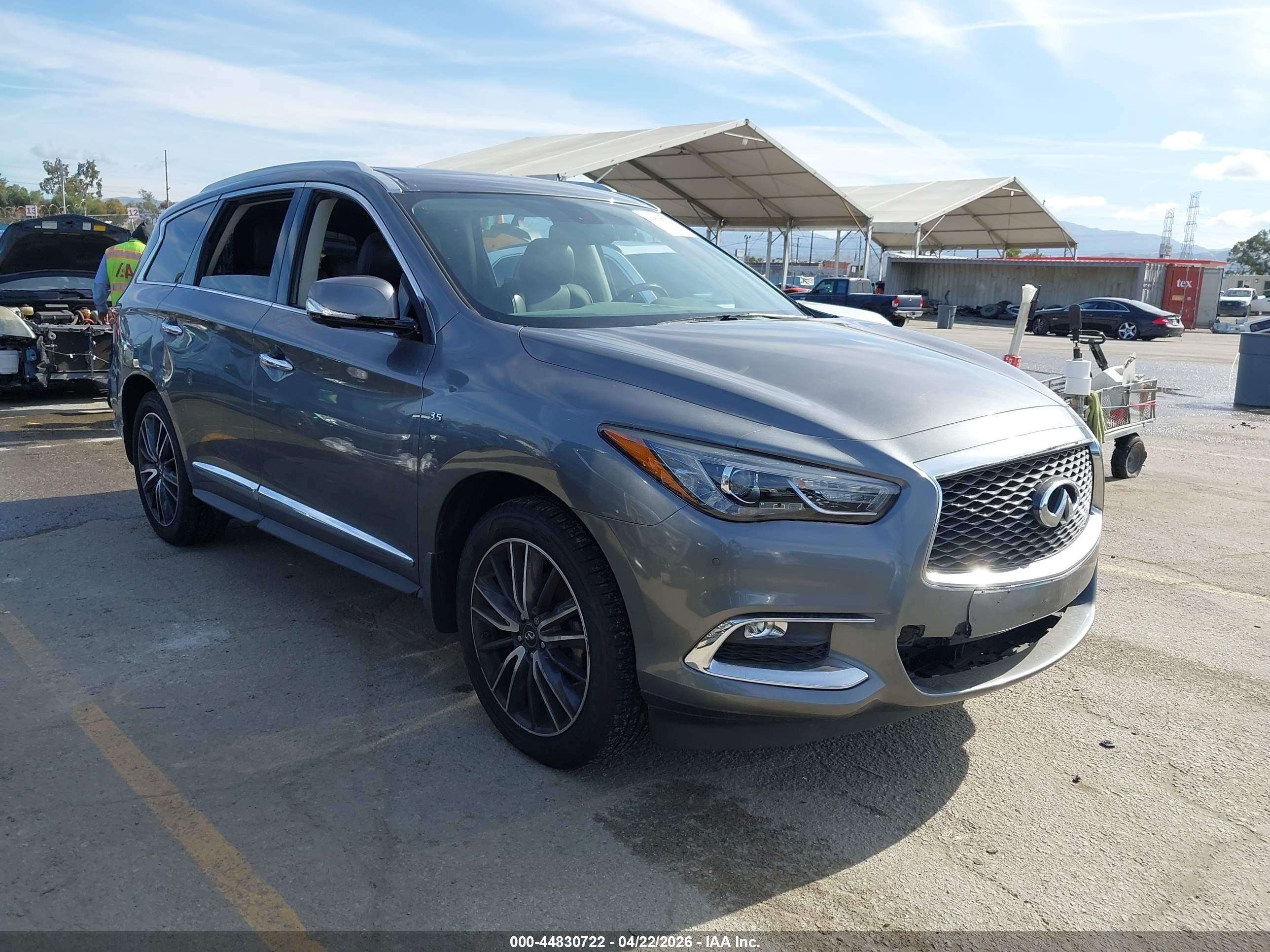 2018 Infiniti Qx60   Gray vin: 5N1DL0MN1JC530956