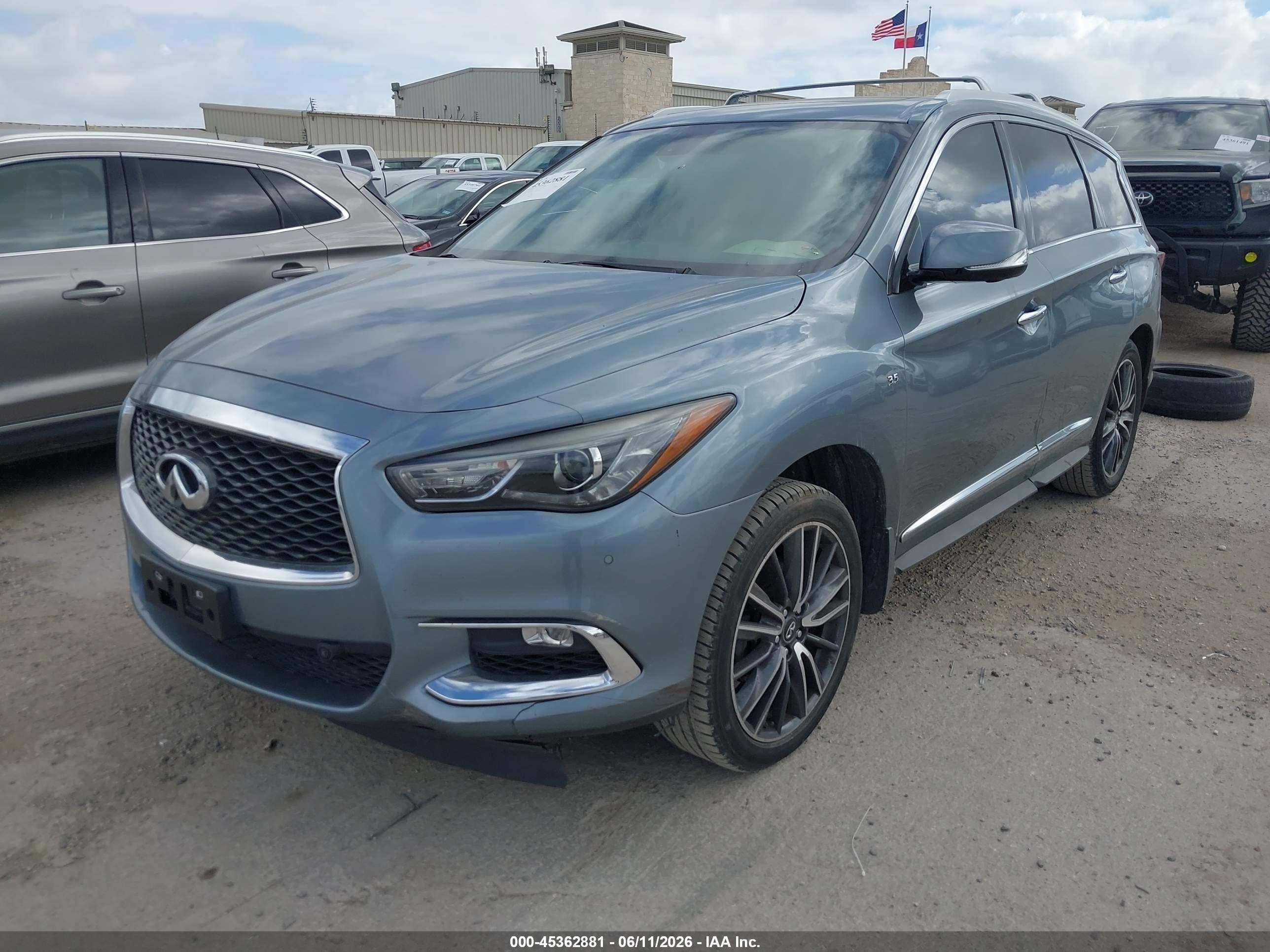 2017 Infiniti Qx60   Blue vin: 5N1DL0MN4HC501316