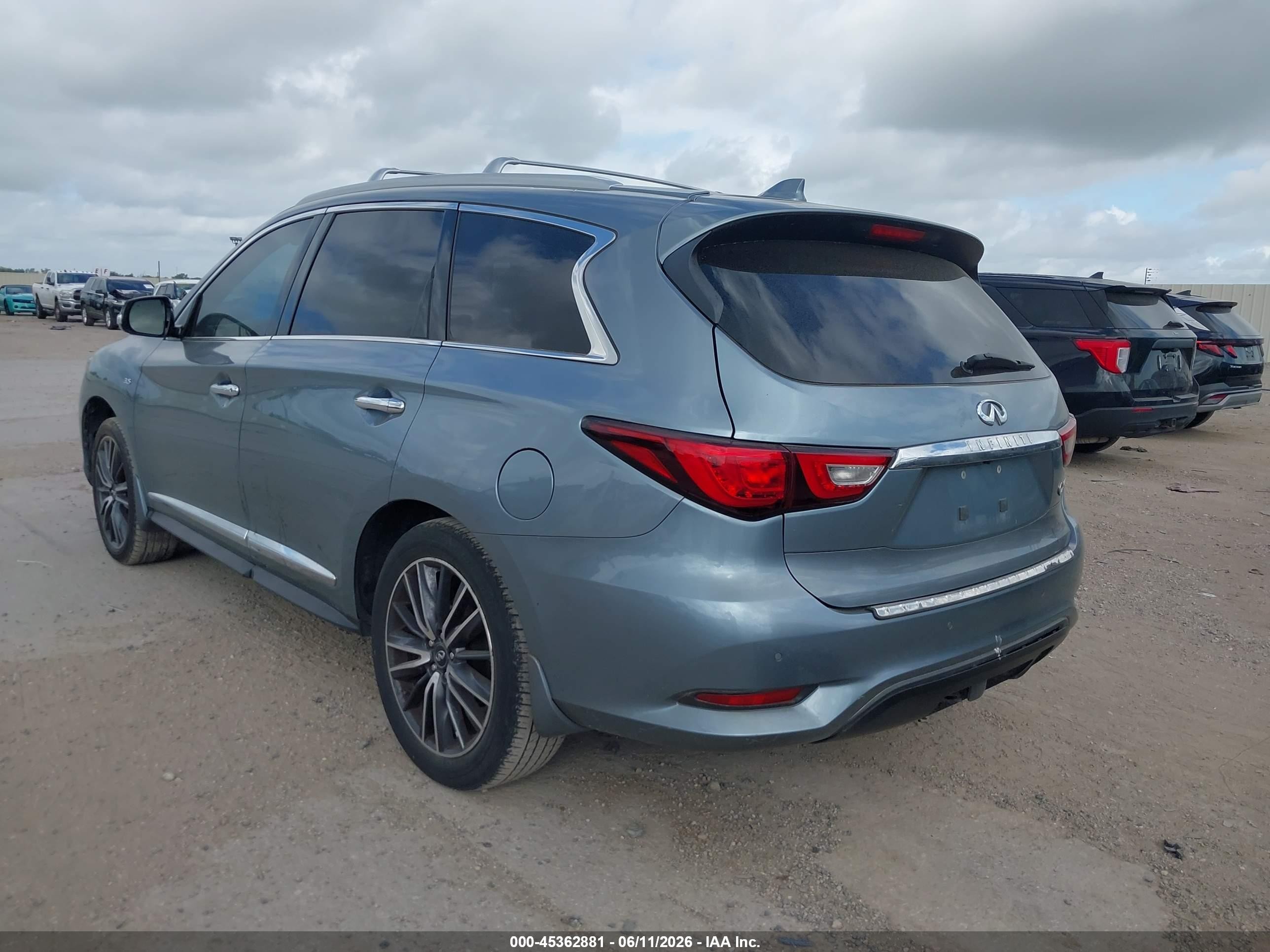 2017 Infiniti Qx60   Blue vin: 5N1DL0MN4HC501316