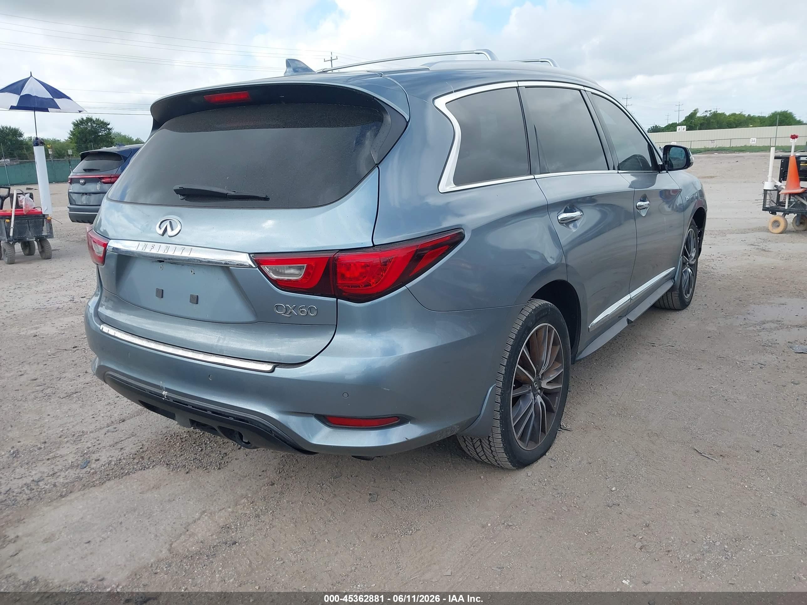 2017 Infiniti Qx60   Blue vin: 5N1DL0MN4HC501316