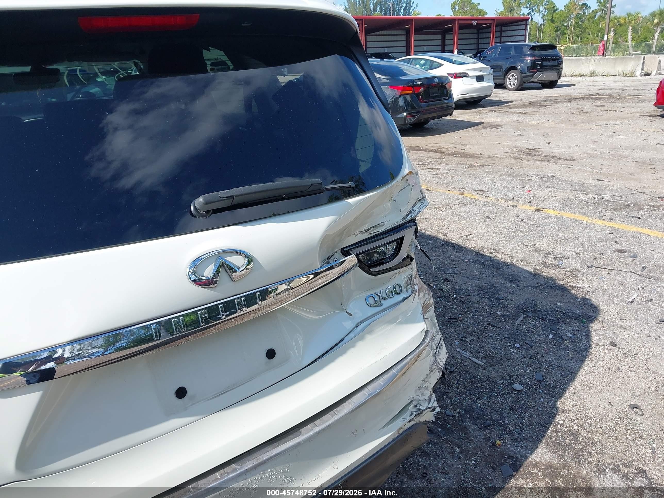 2020 Infiniti Qx60 Pure White vin: 5N1DL0MN7LC518104