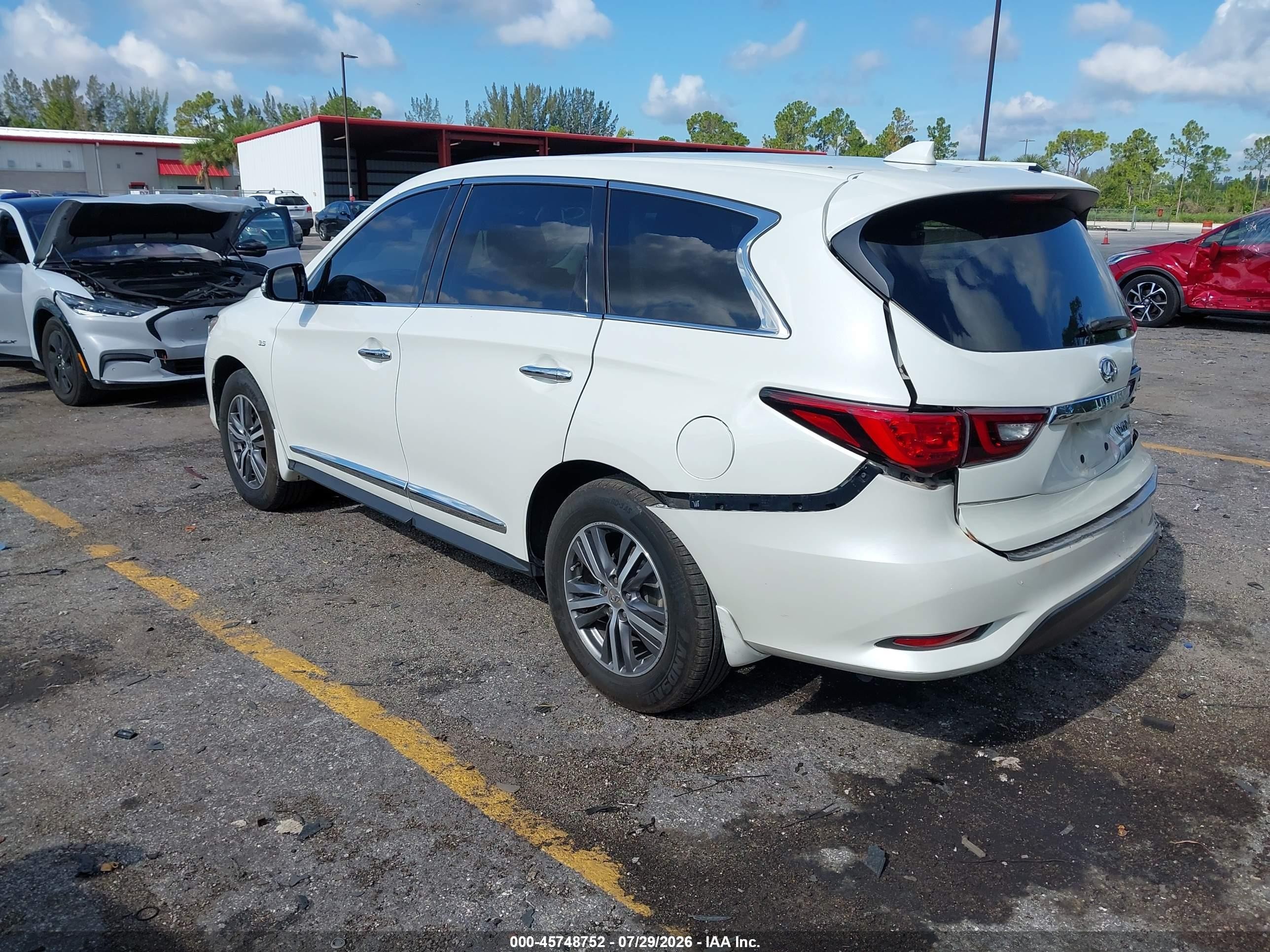 2020 Infiniti Qx60 Pure White vin: 5N1DL0MN7LC518104