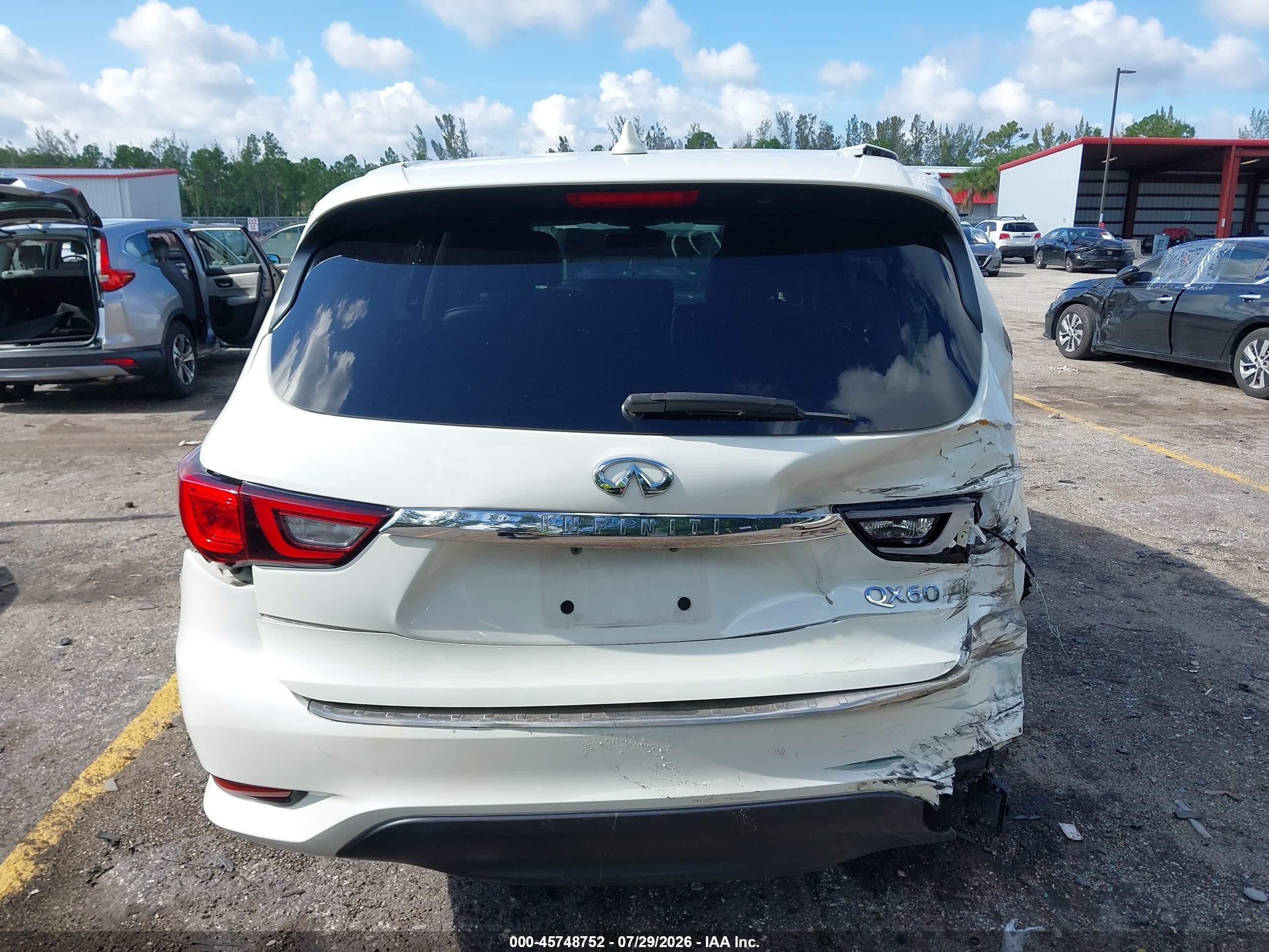 2020 Infiniti Qx60 Pure White vin: 5N1DL0MN7LC518104