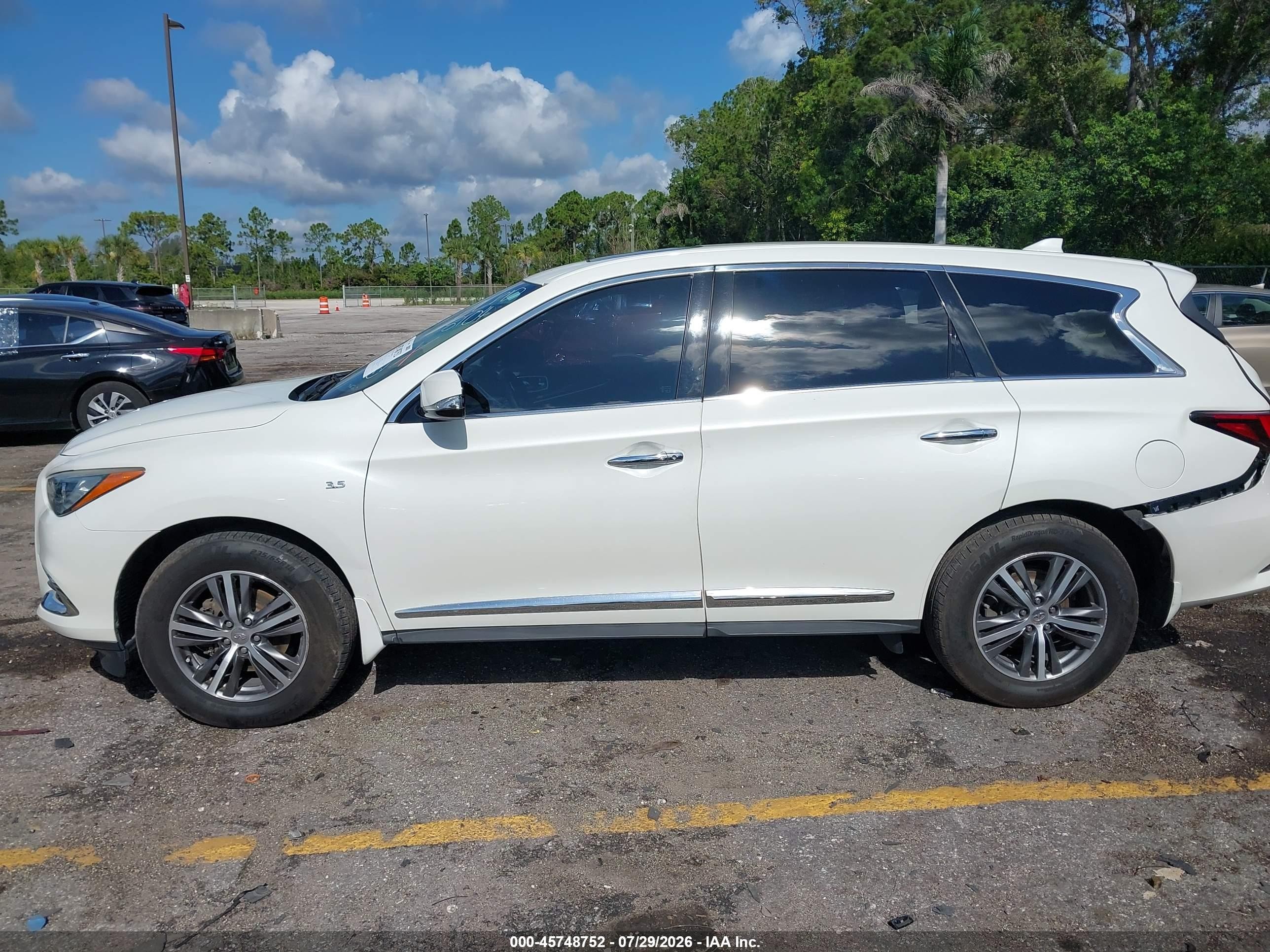 2020 Infiniti Qx60 Pure White vin: 5N1DL0MN7LC518104