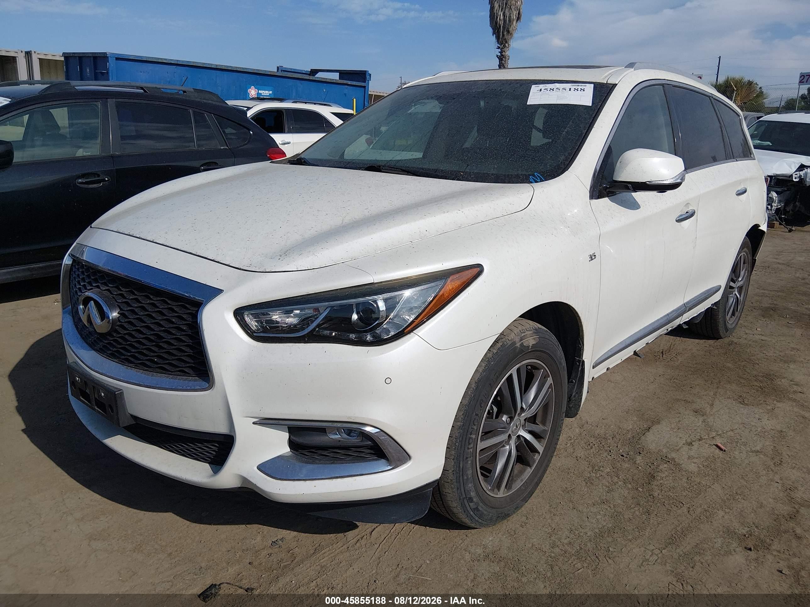 2017 Infiniti Qx60   Белый vin: 5N1DL0MN8HC540684