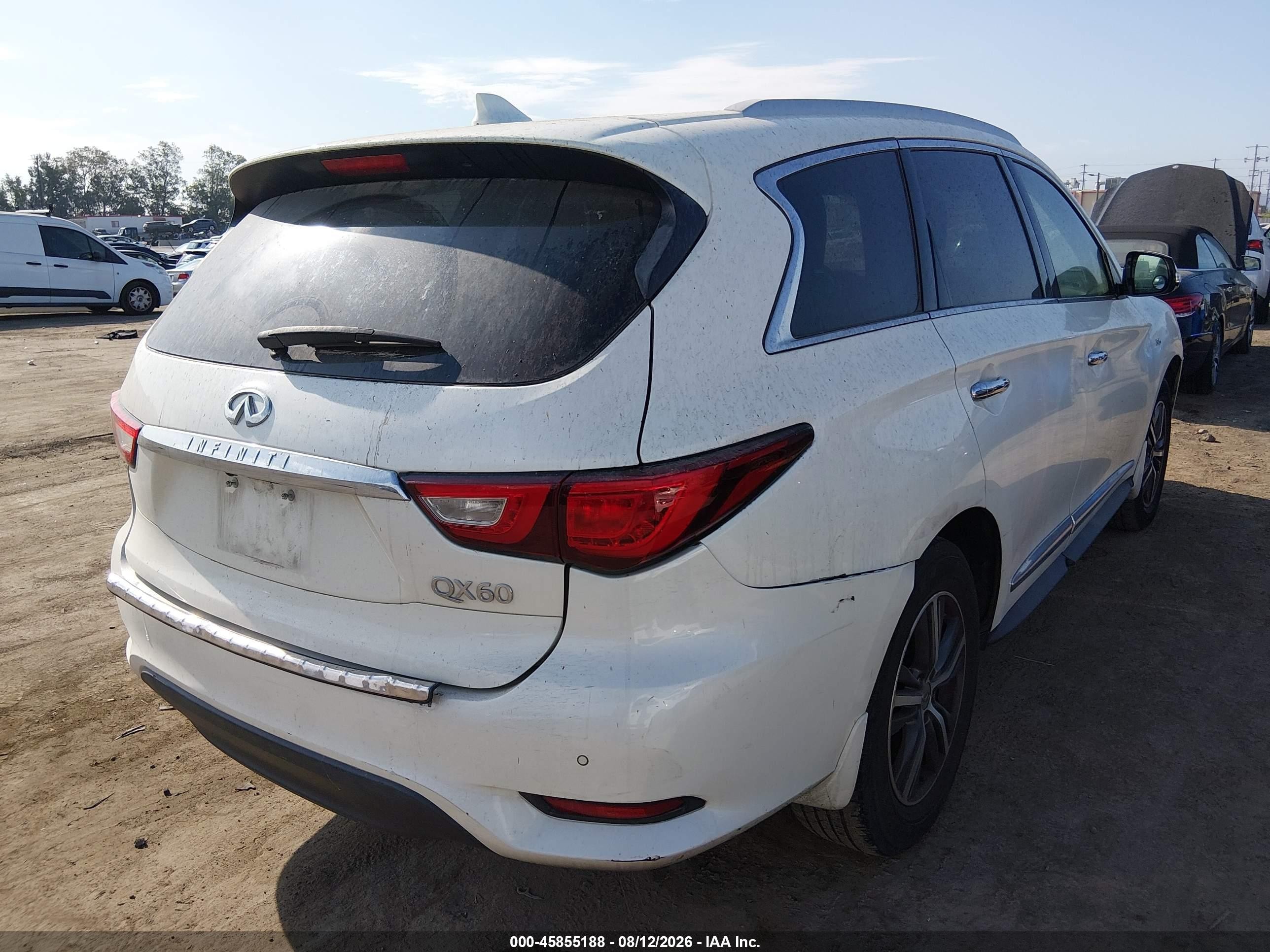 2017 Infiniti Qx60   Белый vin: 5N1DL0MN8HC540684
