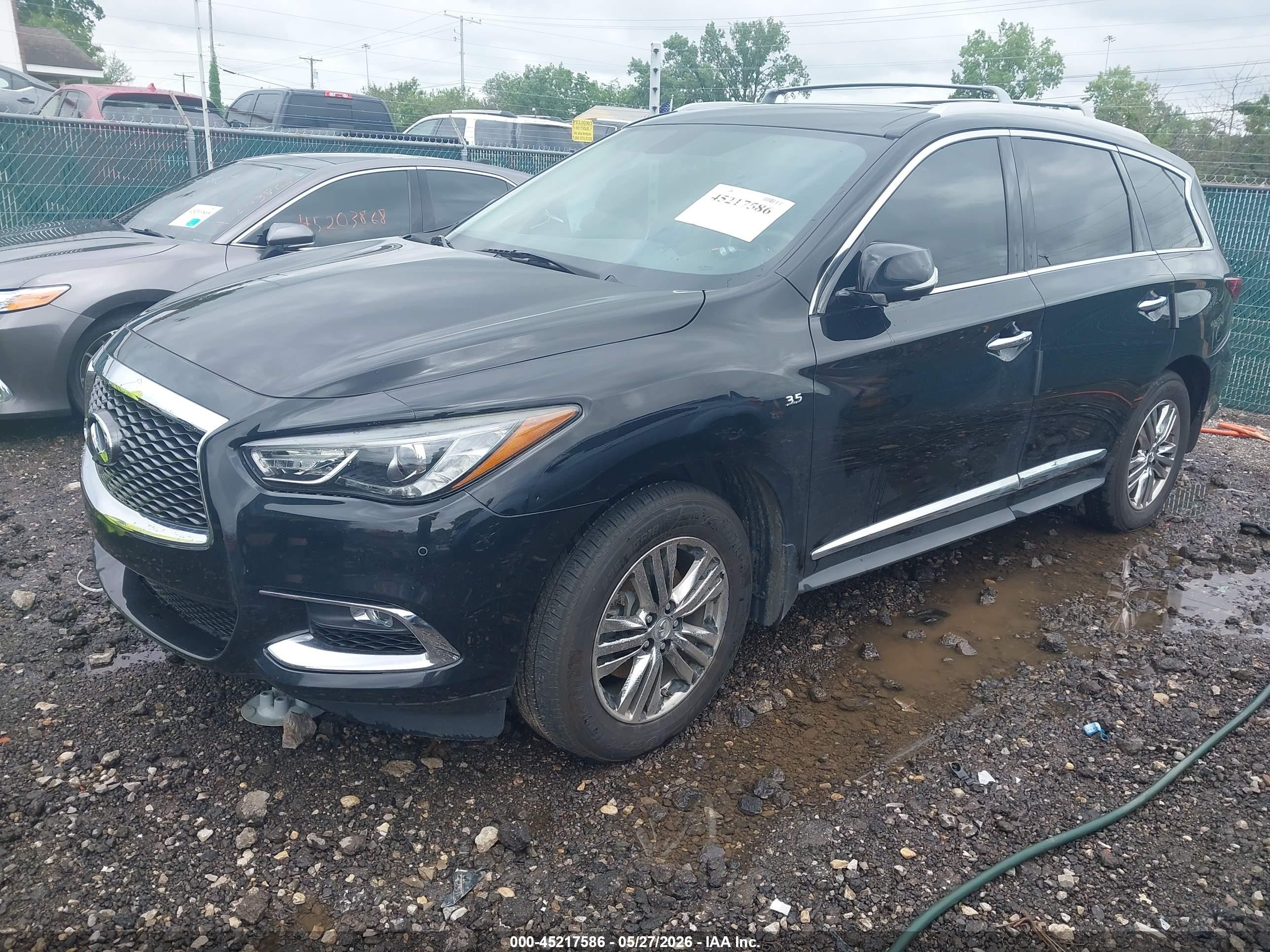 2017 Infiniti Qx60 Black vin: 5N1DL0MNXHC517651