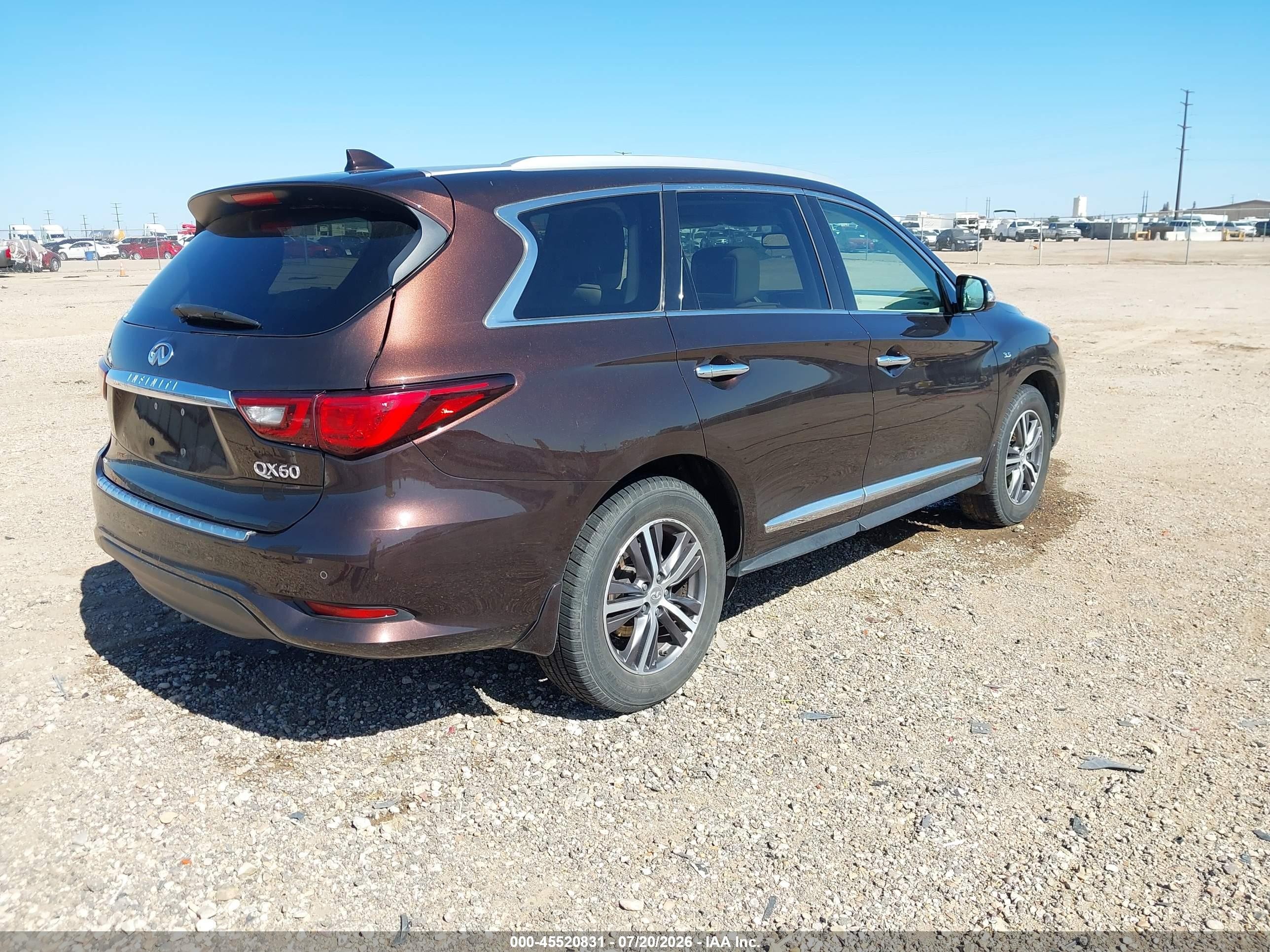 2019 Infiniti Qx60 Luxe Brown vin: 5N1DL0MNXKC527619
