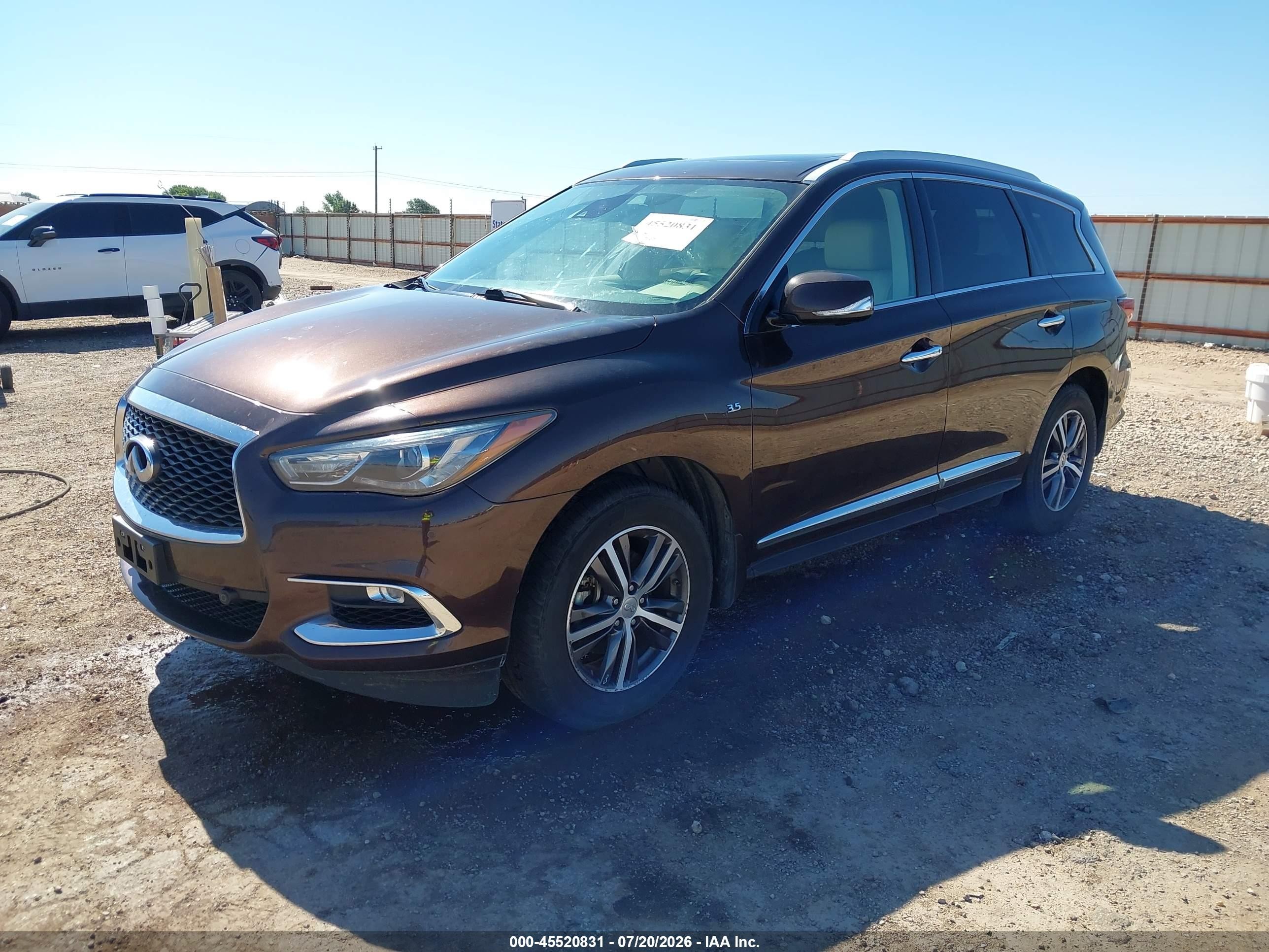 2019 Infiniti Qx60 Luxe Brown vin: 5N1DL0MNXKC527619