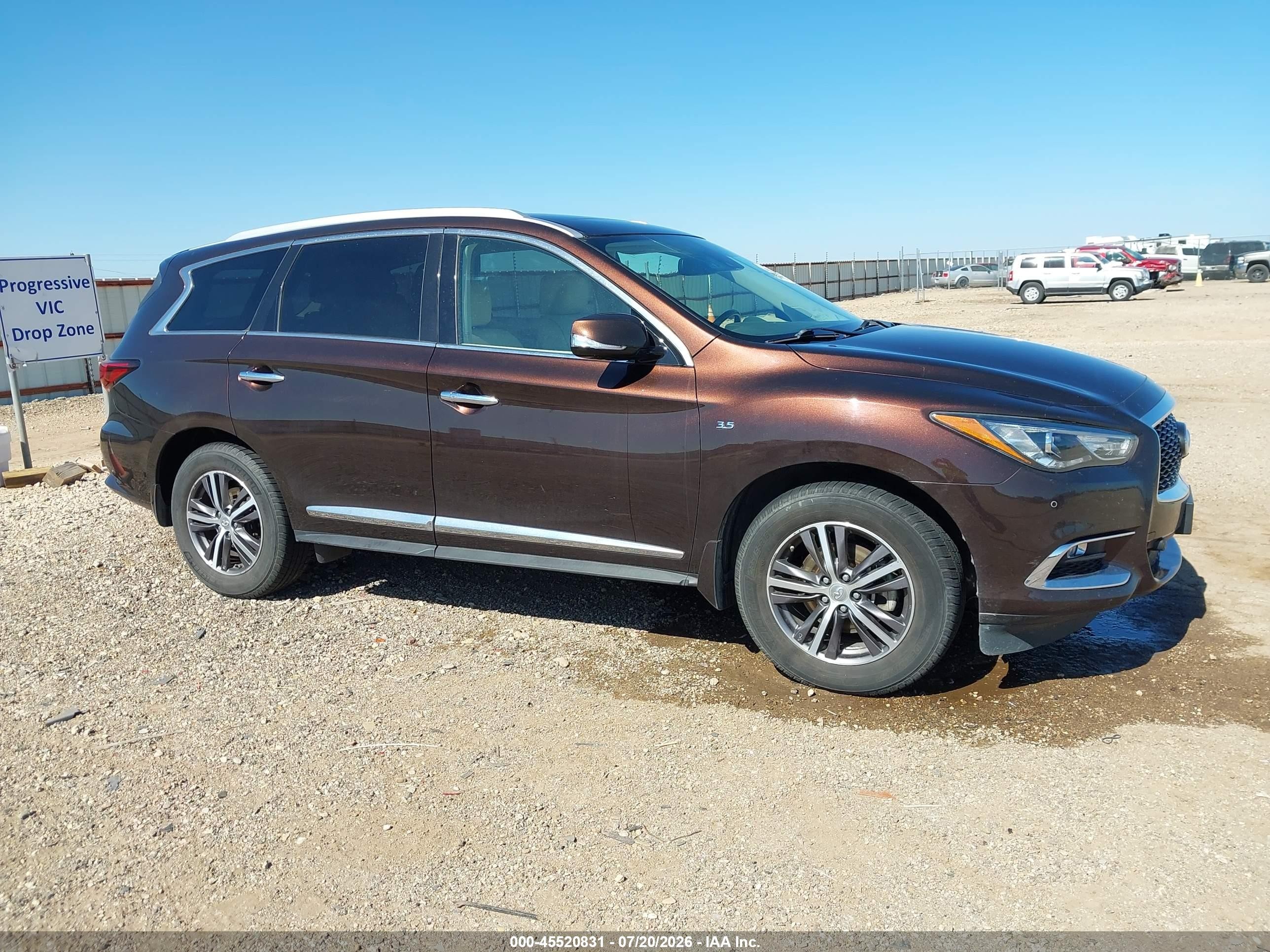 2019 Infiniti Qx60 Luxe Brown vin: 5N1DL0MNXKC527619