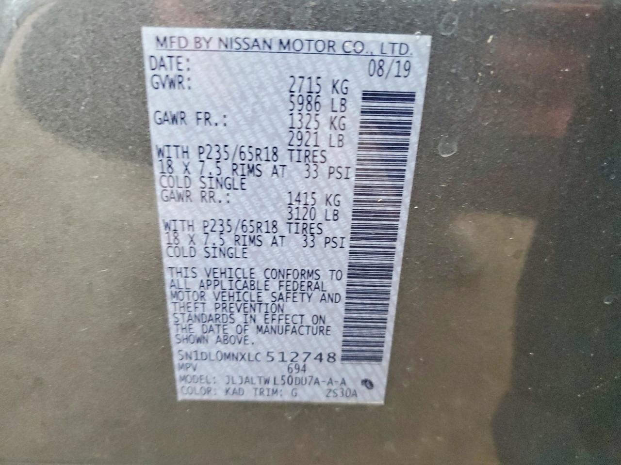 2020 Infiniti Qx60 Luxe Silver vin: 5N1DL0MNXLC512748