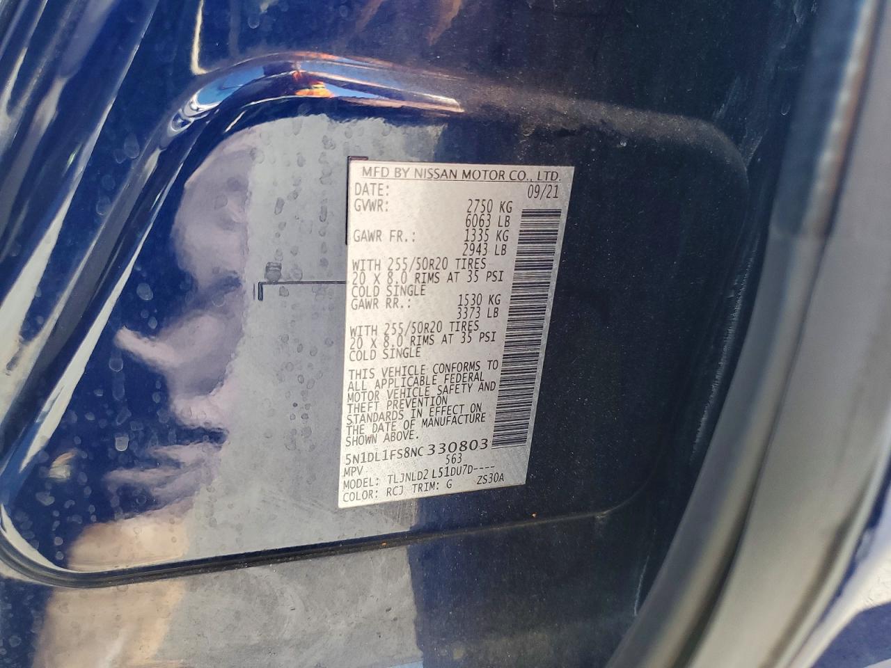 2022 Infiniti Qx60 Luxe Blue vin: 5N1DL1FS8NC330803