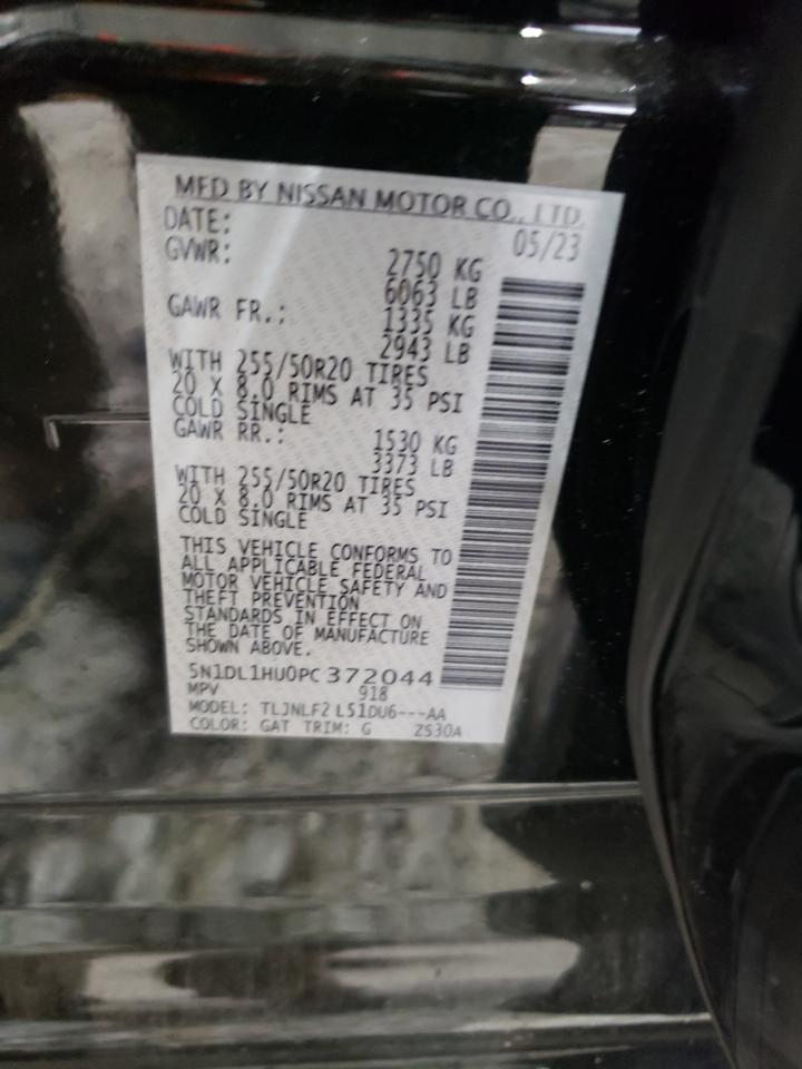 2023 Infiniti Qx60 Autograph Black vin: 5N1DL1HU0PC372044