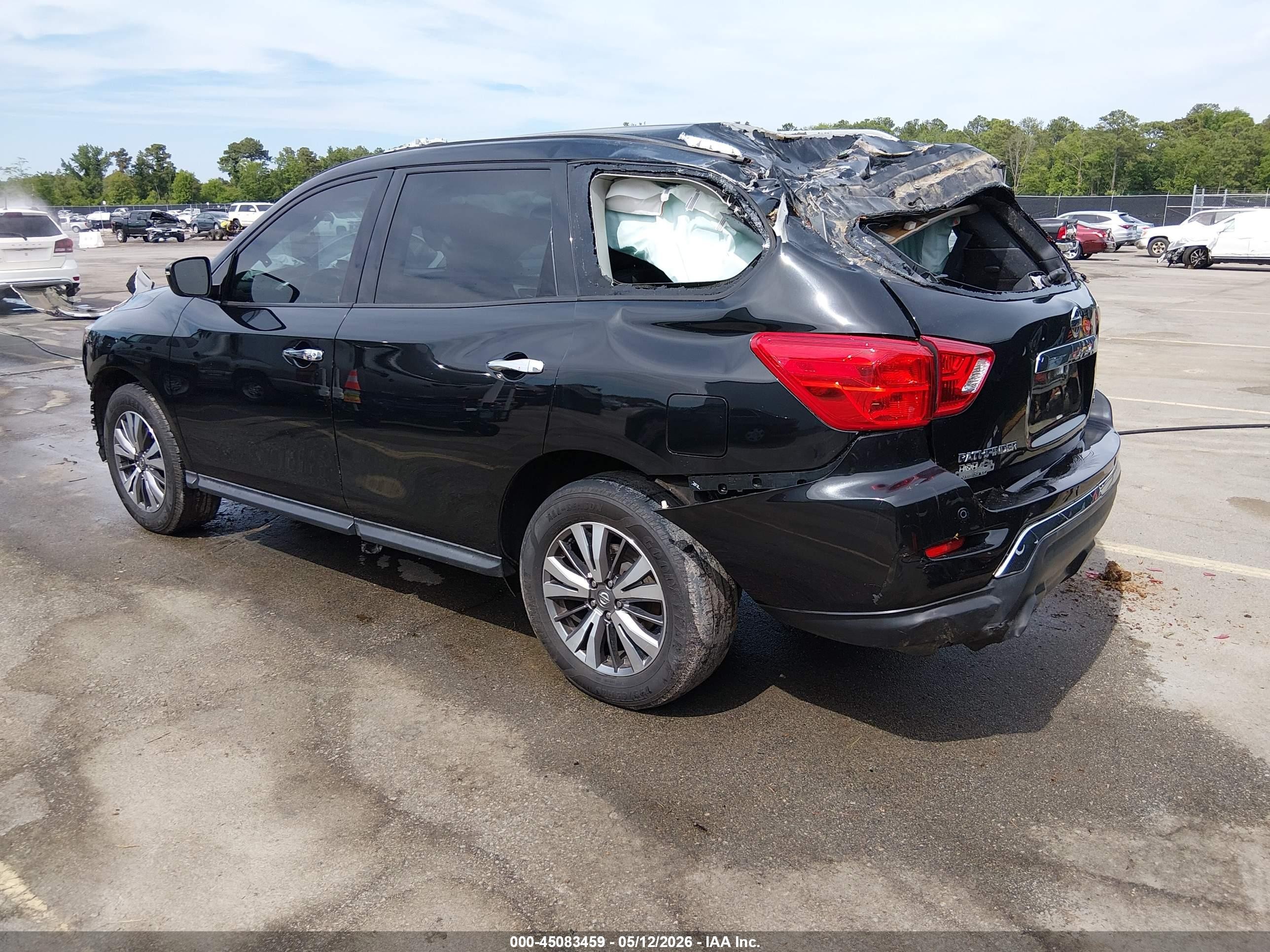 2020 Nissan Pathfinder Sv 4wd Black vin: 5N1DR2BMXLC612093