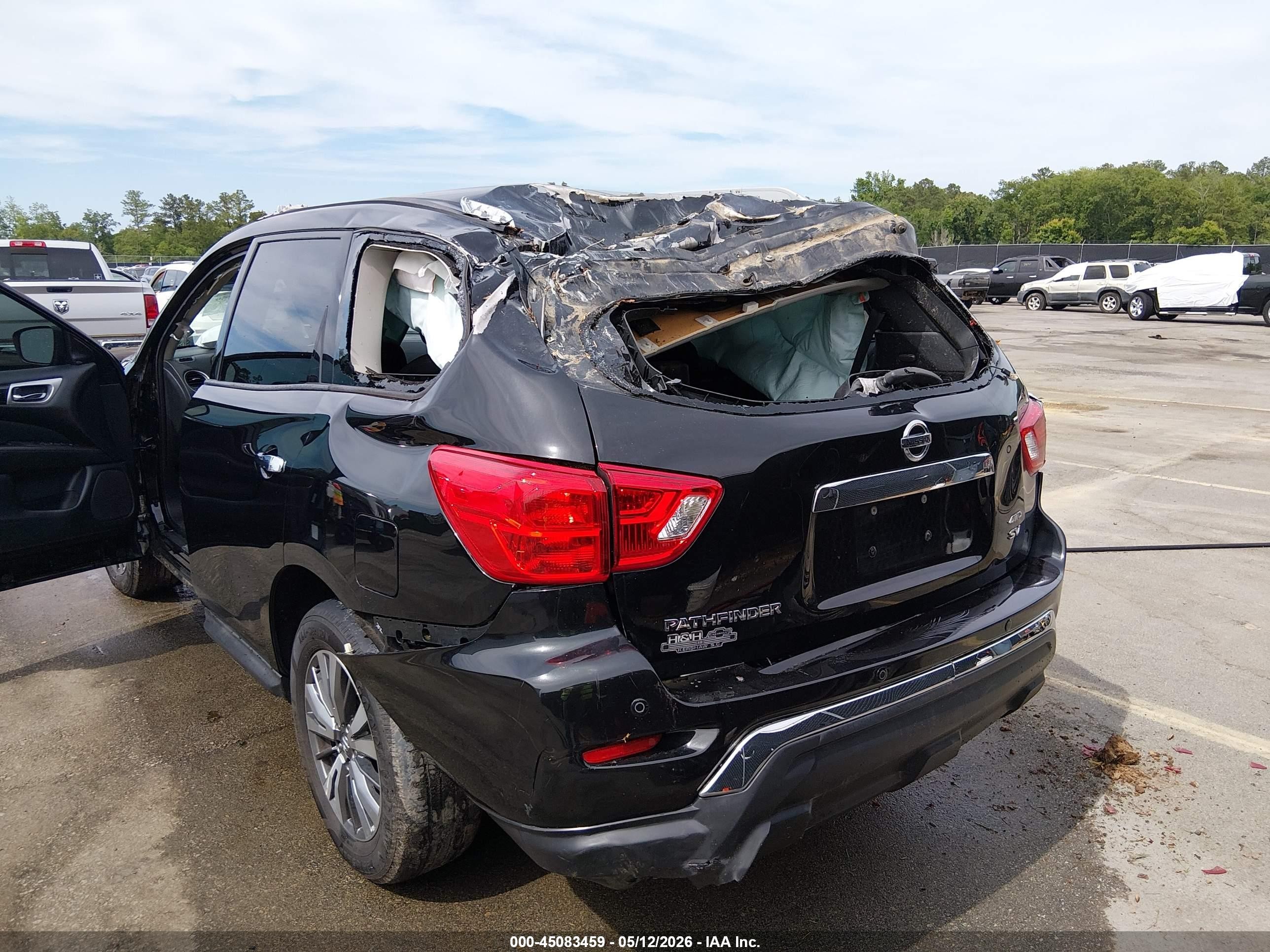 2020 Nissan Pathfinder Sv 4wd Black vin: 5N1DR2BMXLC612093