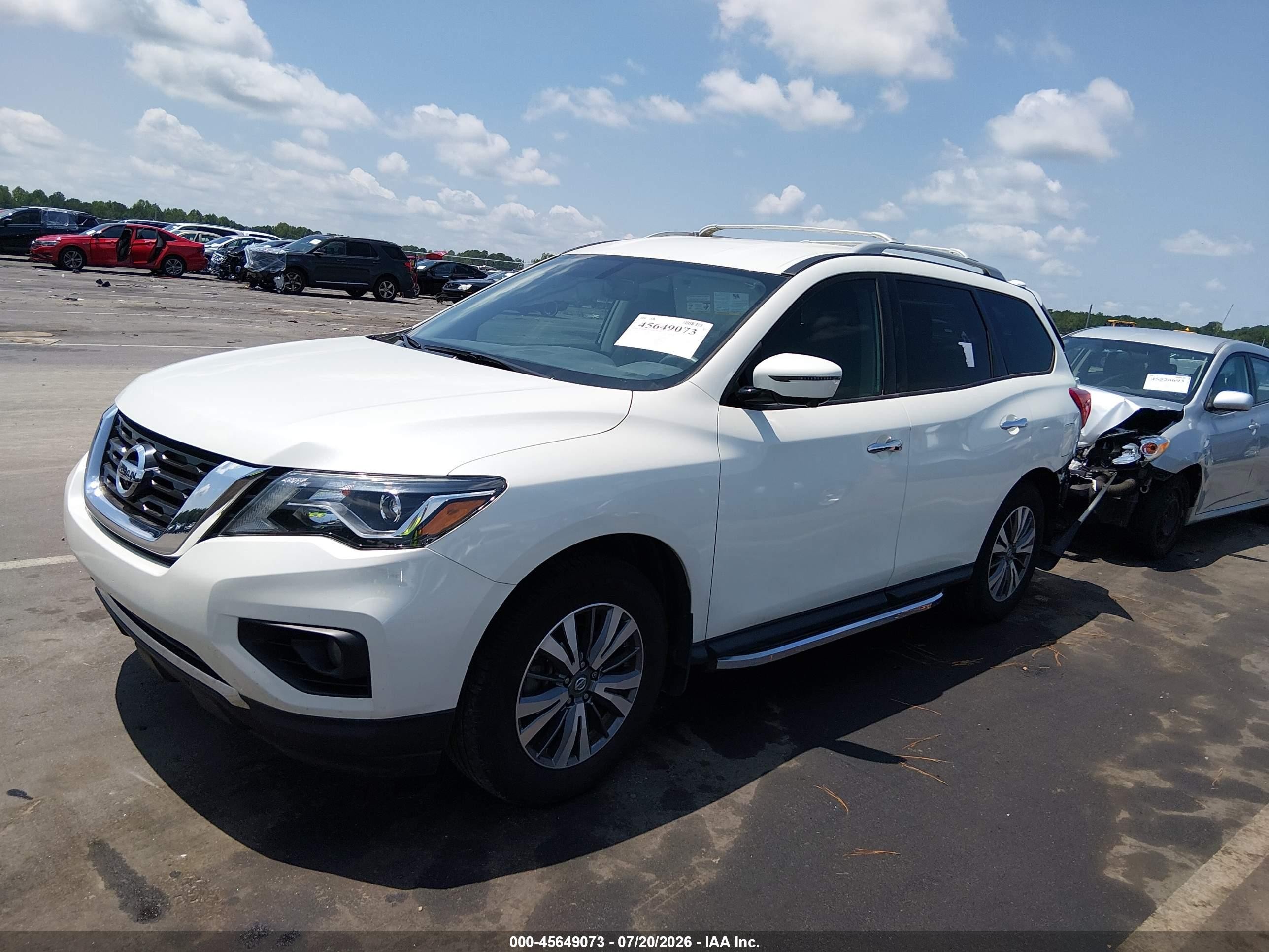 2020 Nissan Pathfinder Sl 2wd White vin: 5N1DR2CN3LC620320