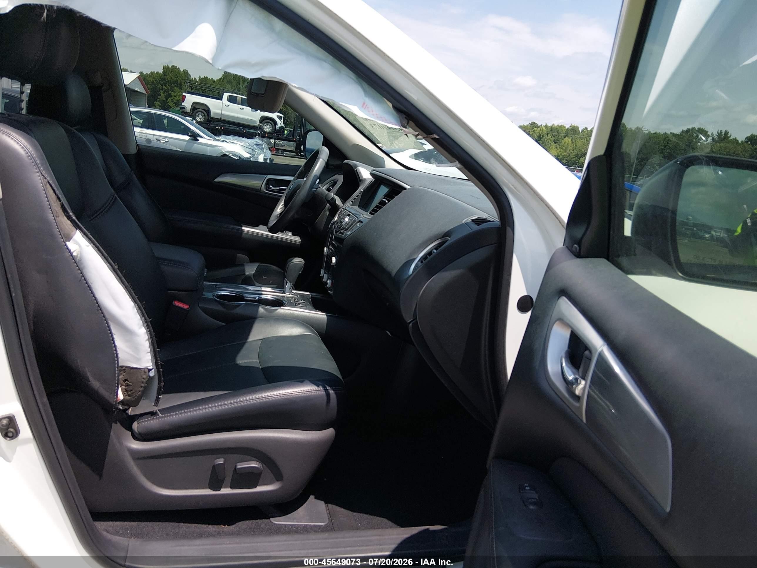 2020 Nissan Pathfinder Sl 2wd White vin: 5N1DR2CN3LC620320