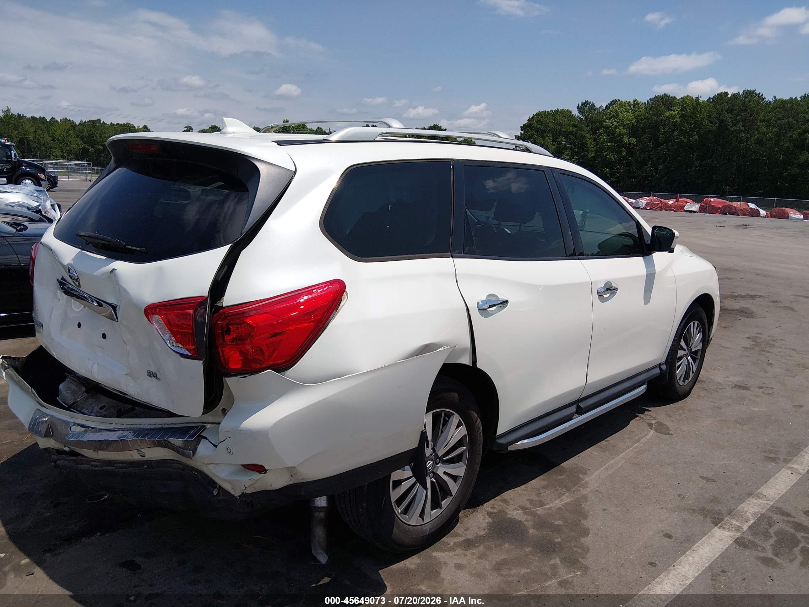 2020 Nissan Pathfinder Sl 2wd White vin: 5N1DR2CN3LC620320