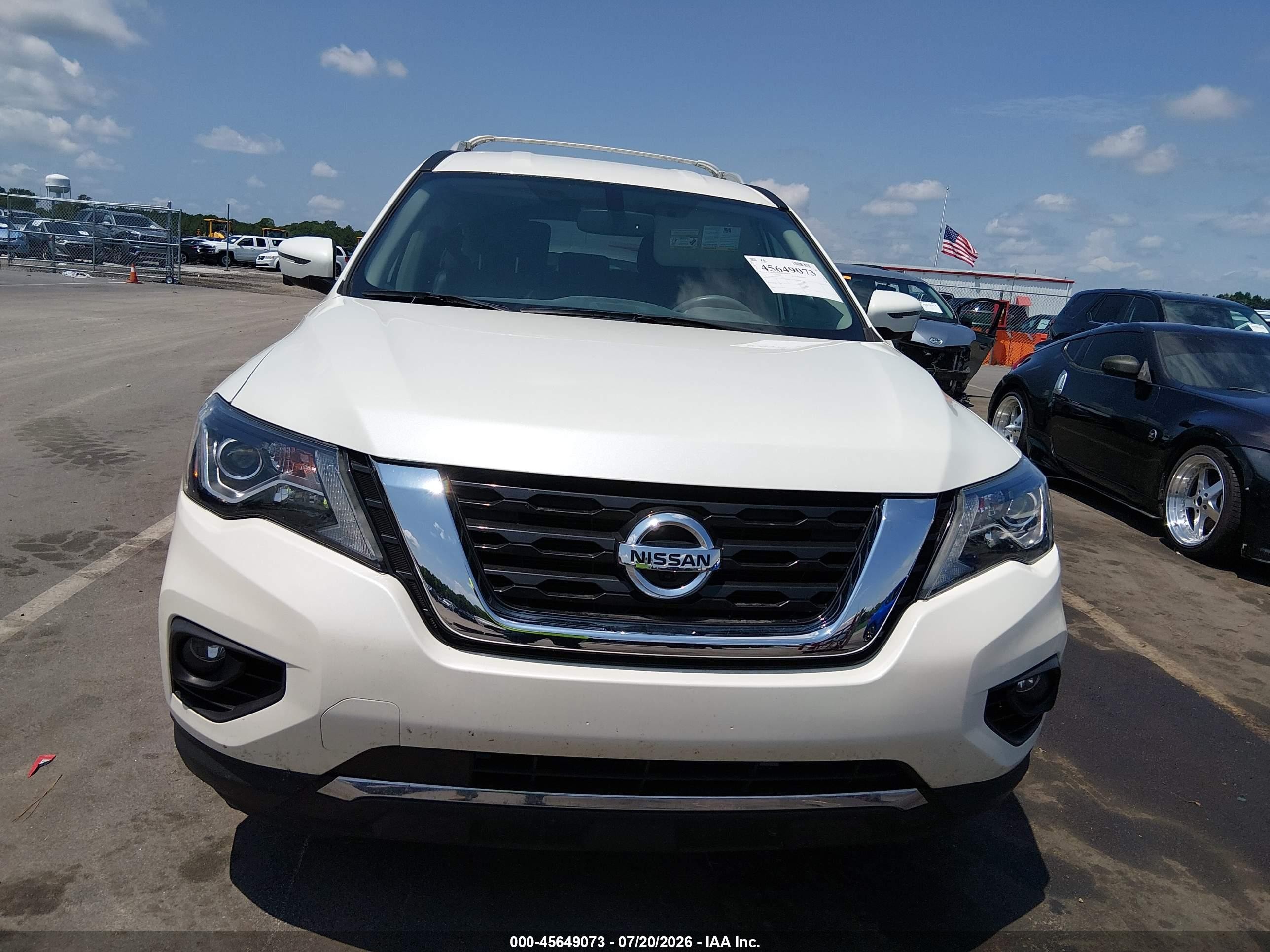 2020 Nissan Pathfinder Sl 2wd White vin: 5N1DR2CN3LC620320