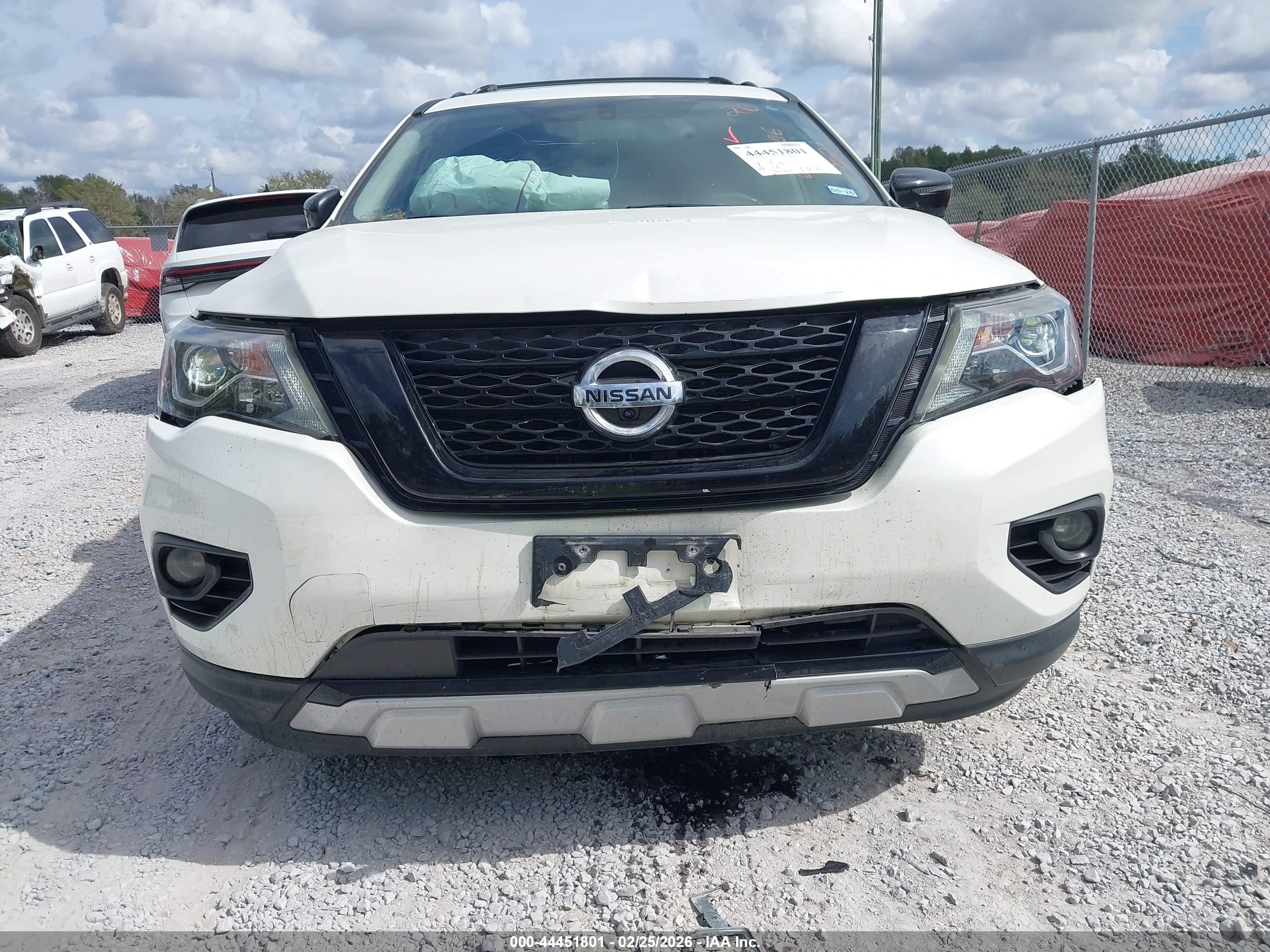 2020 Nissan Pathfinder Sl 2wd White vin: 5N1DR2CN4LC650006