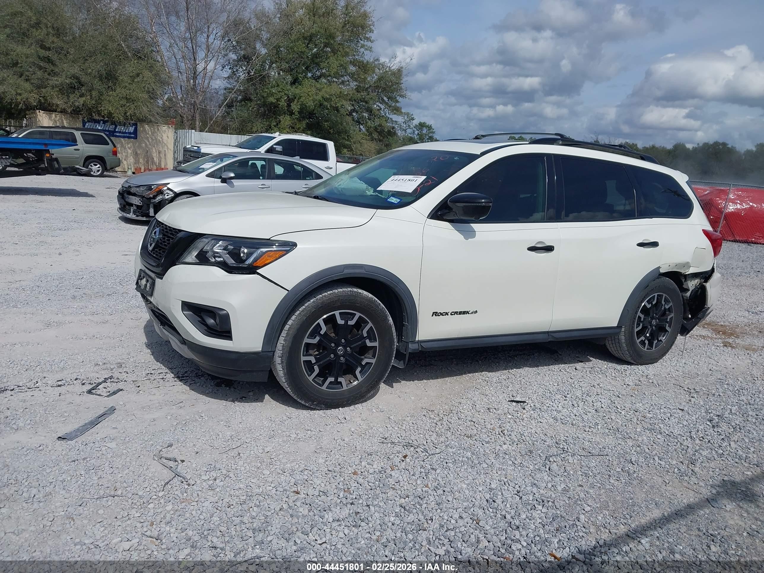 2020 Nissan Pathfinder Sl 2wd White vin: 5N1DR2CN4LC650006