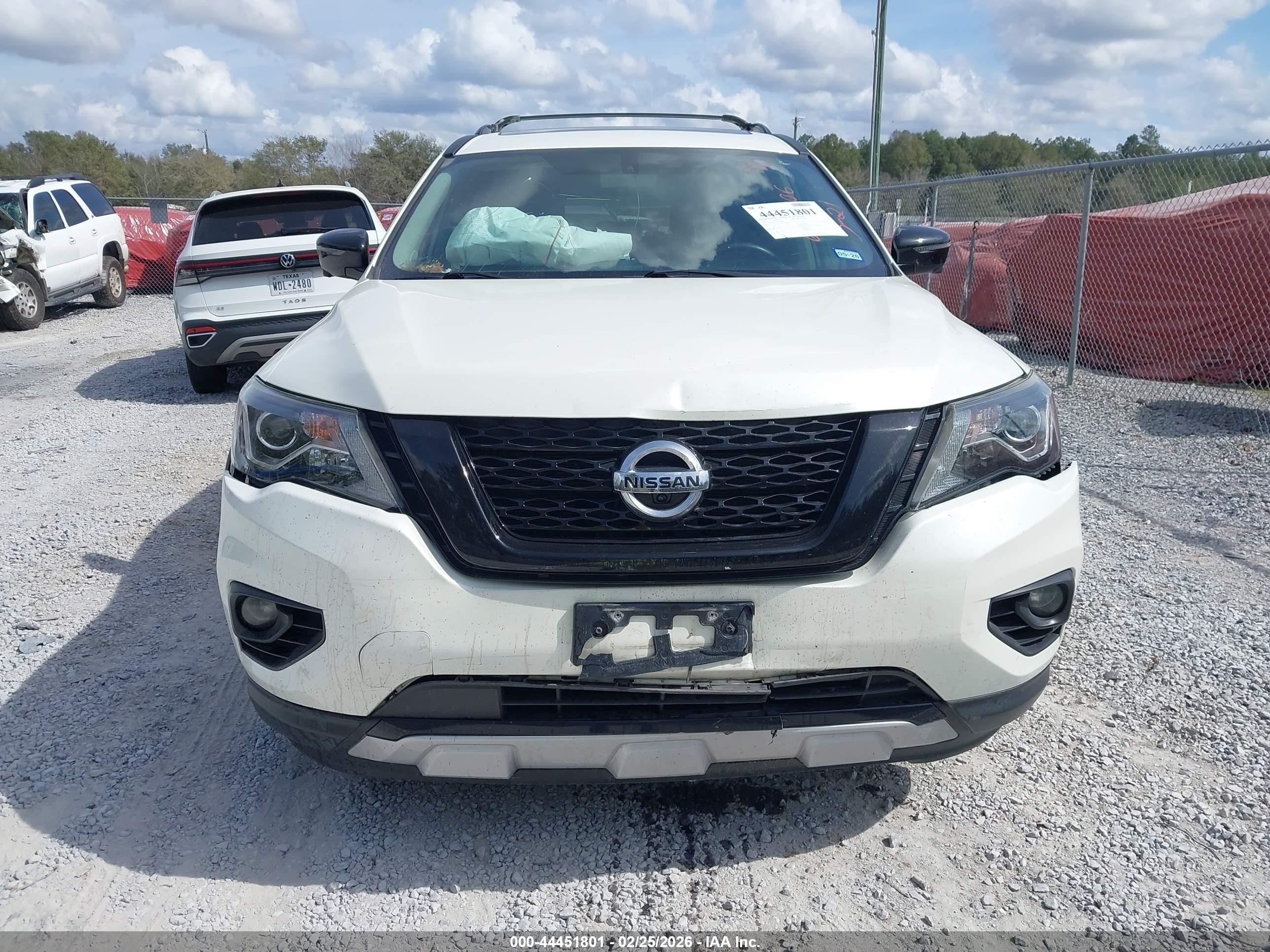 2020 Nissan Pathfinder Sl 2wd White vin: 5N1DR2CN4LC650006