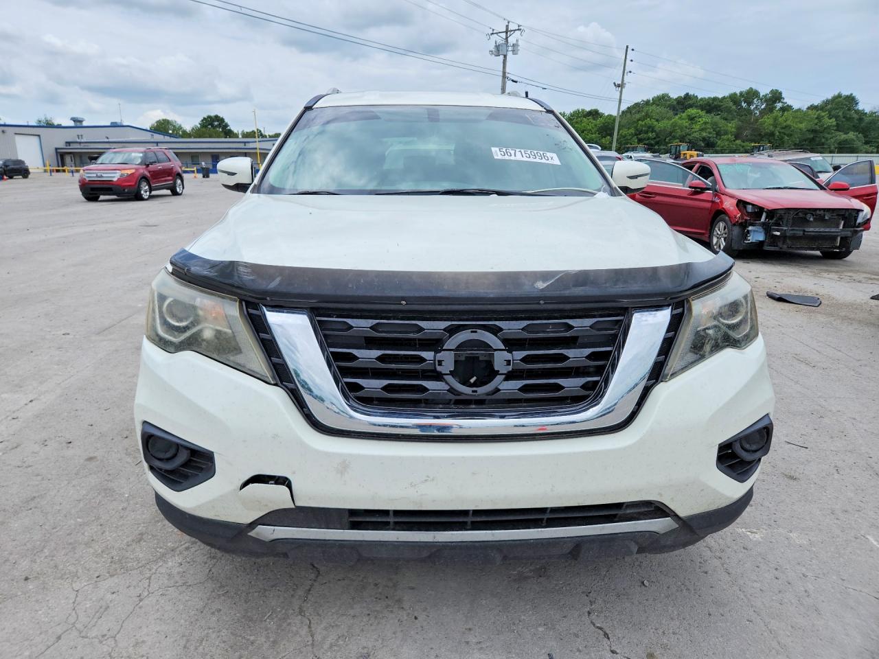 2017 Nissan Pathfinder S White vin: 5N1DR2MM0HC634222