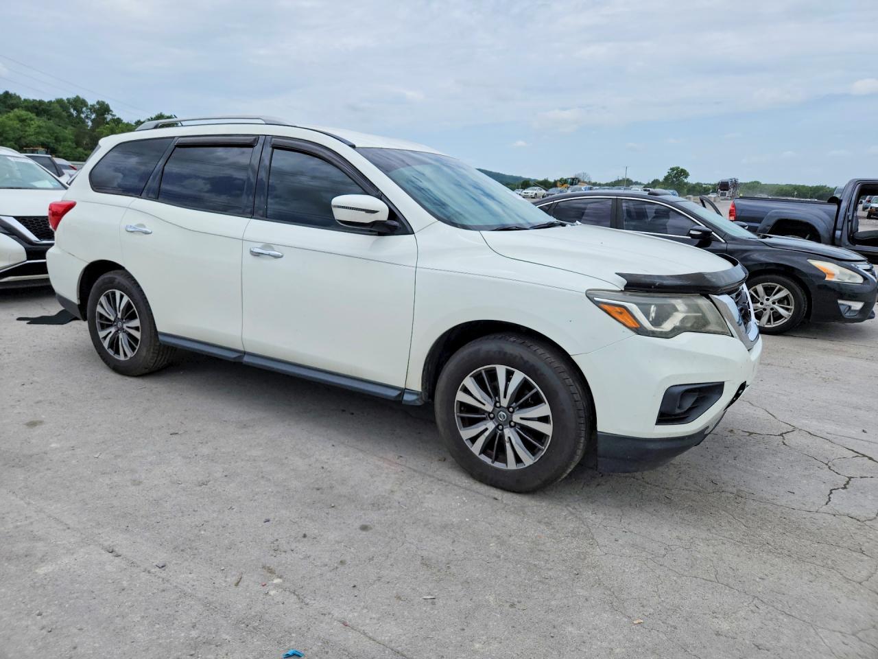 2017 Nissan Pathfinder S White vin: 5N1DR2MM0HC634222