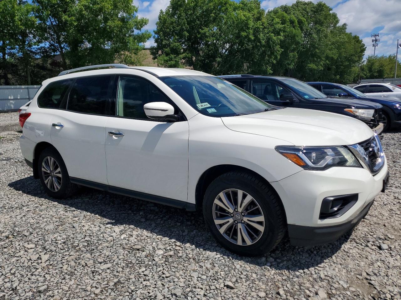 2019 Nissan Pathfinder Sv White vin: 5N1DR2MM0KC640223